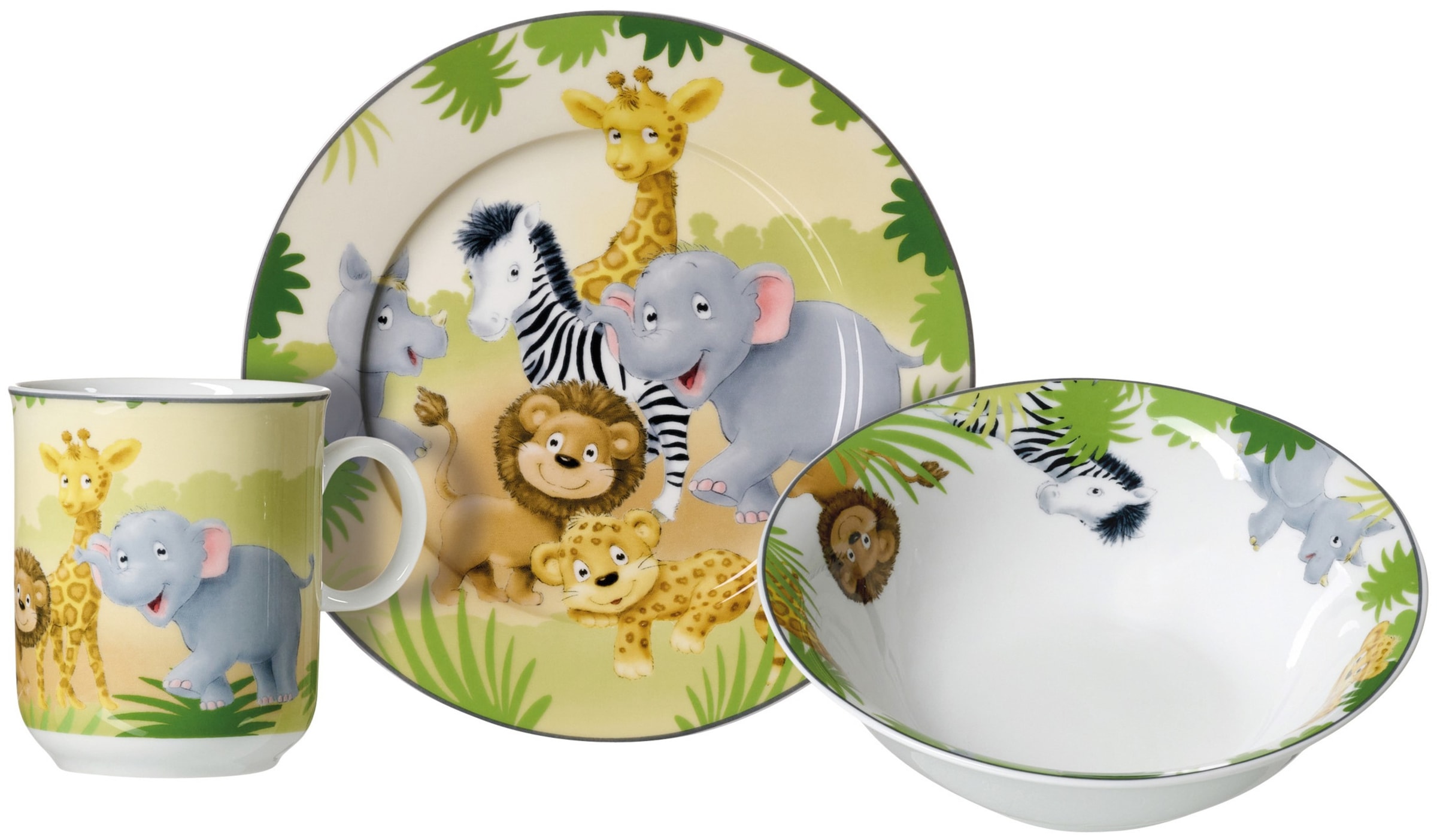 Image of Ritzenhoff & Breker Kindergeschirr-Set "Afrikatiere" in Geschenkverpackung
