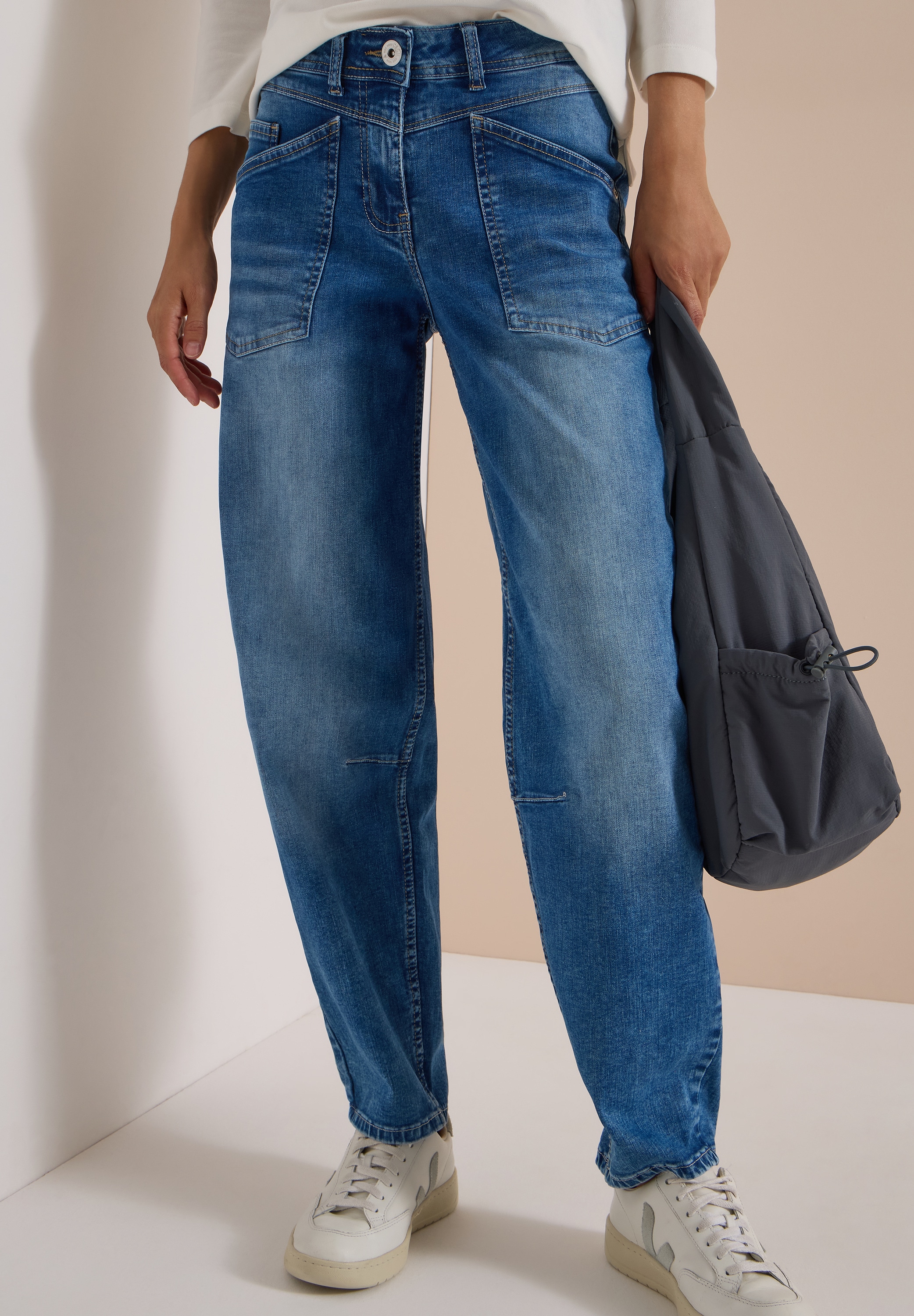 Cecil Loose-fit-Jeans »Style Scarlett« mit Barrel Legs / Stretch und 5-Pocket-Style