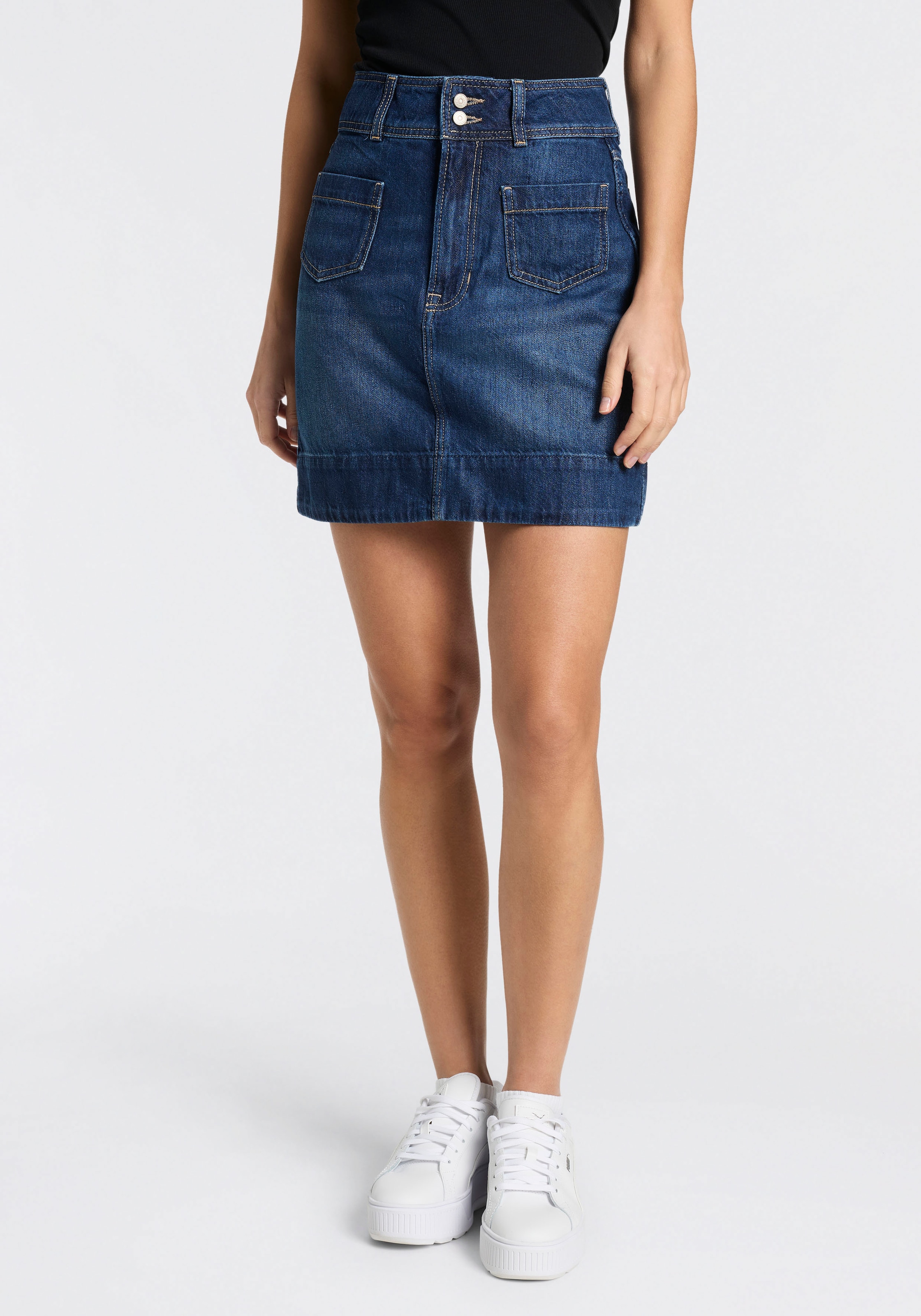Image of BOSS ORANGE Minirock "MINI SKIRT 1.0 Premium Damenmode" im 70s Look, mit hohem Bund