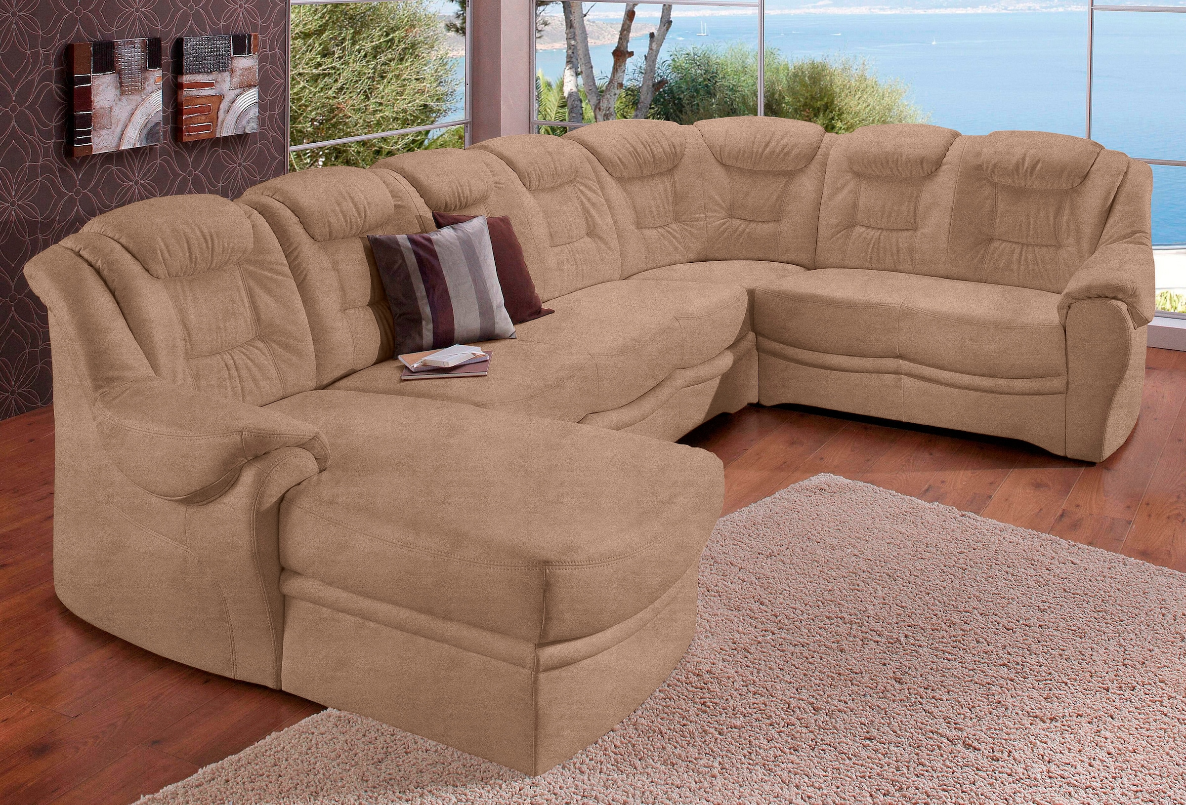 sit&more Wohnlandschaft »Bellevue U-Form«, wahlweise mit Bettfunktion