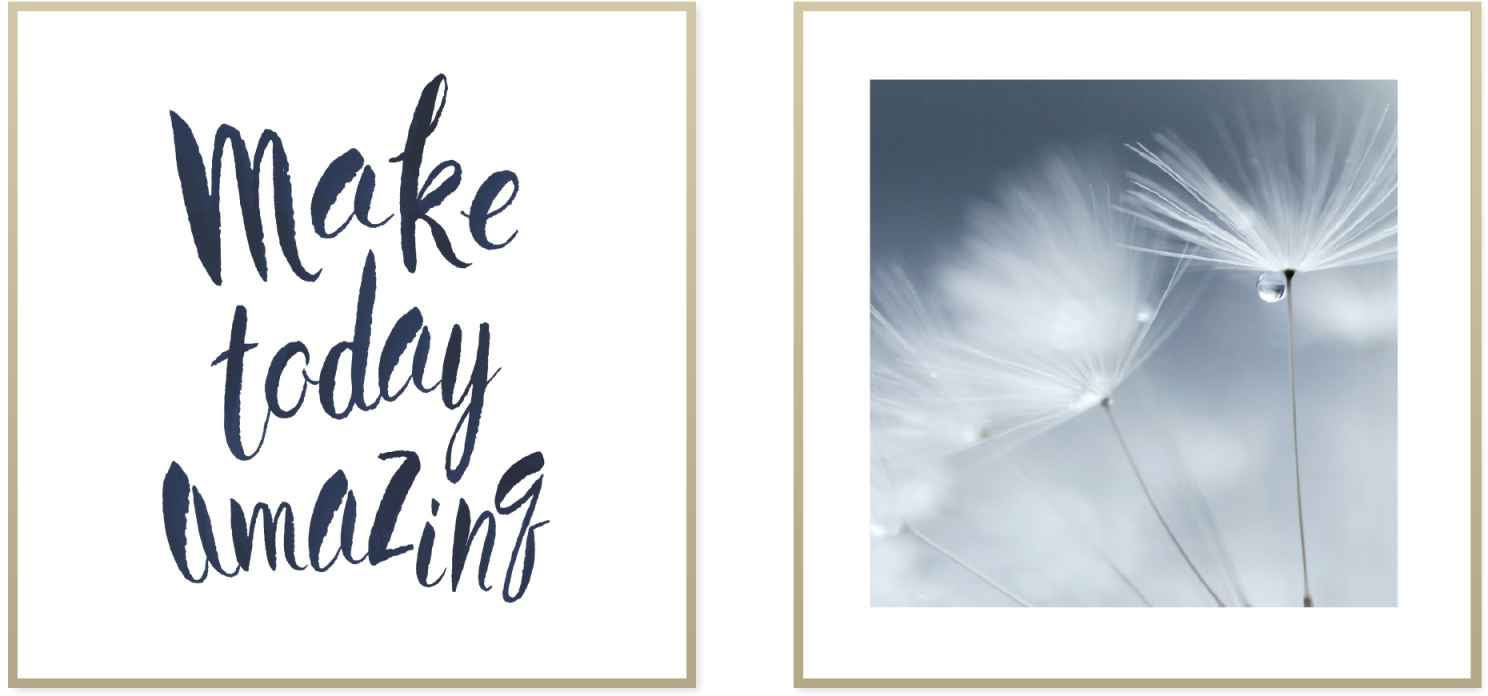 Image of Reinders! Wandbild »Wandbilder Set Tag und Nacht Zitat - Naturmotiv«, Schriftzug, (2 St.) bei Ackermann Versand Schweiz