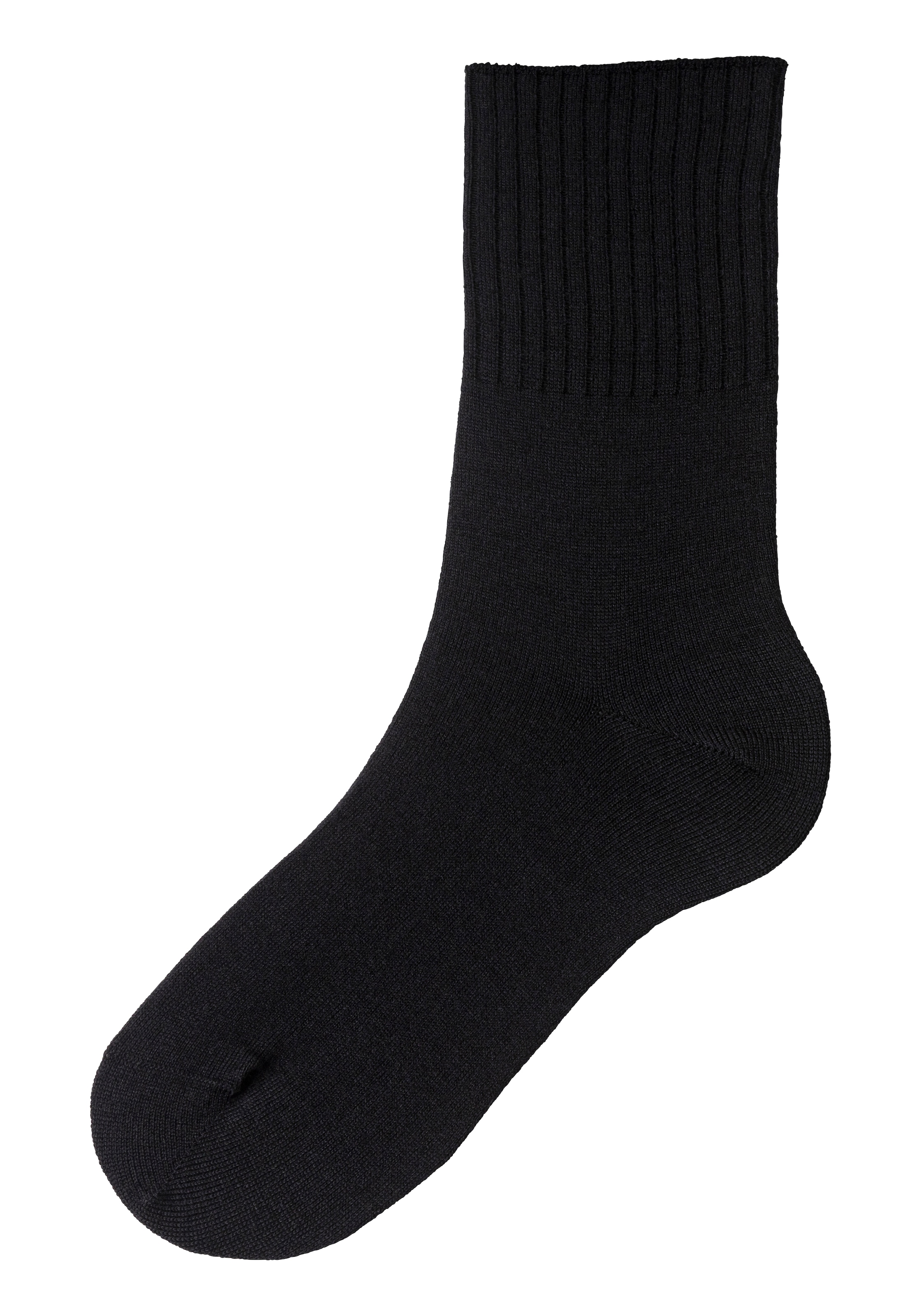 Lavana Umschlagsocken, (Packung, 3 Paar), fein gestrickt mit 53% Wolle