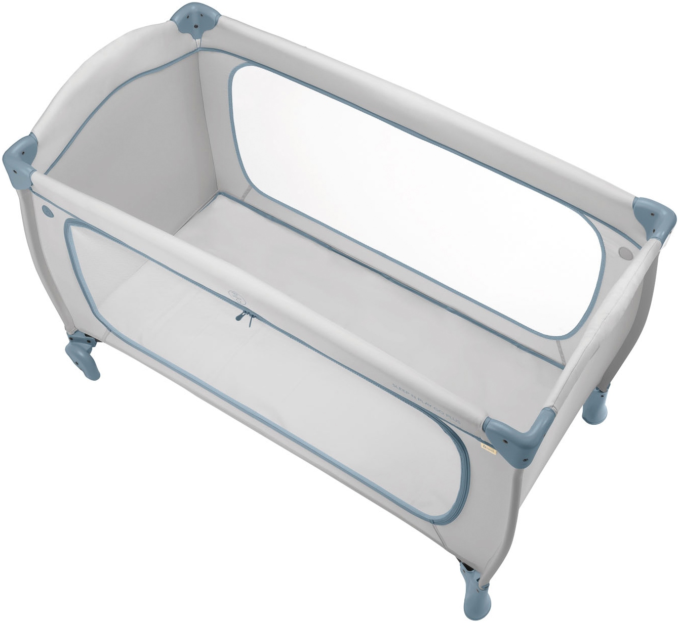 Hauck Lit de voyage pour bébé »Sleep N Play Go Plus, Dusty  Blue« mit integrierten Rädern; Vorderausstieg