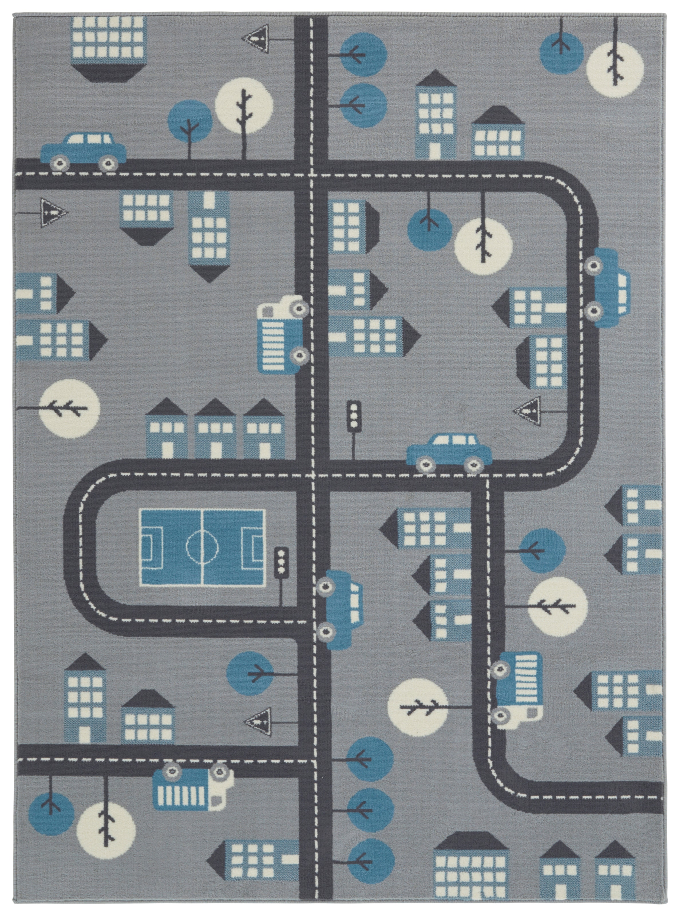 HANSE Home Kinderteppich »Town«, rechteckig, 0,9 mm Höhe, Kurzflor, Kinderteppich, Spielteppich, Strassen Design, Kinderzimmer