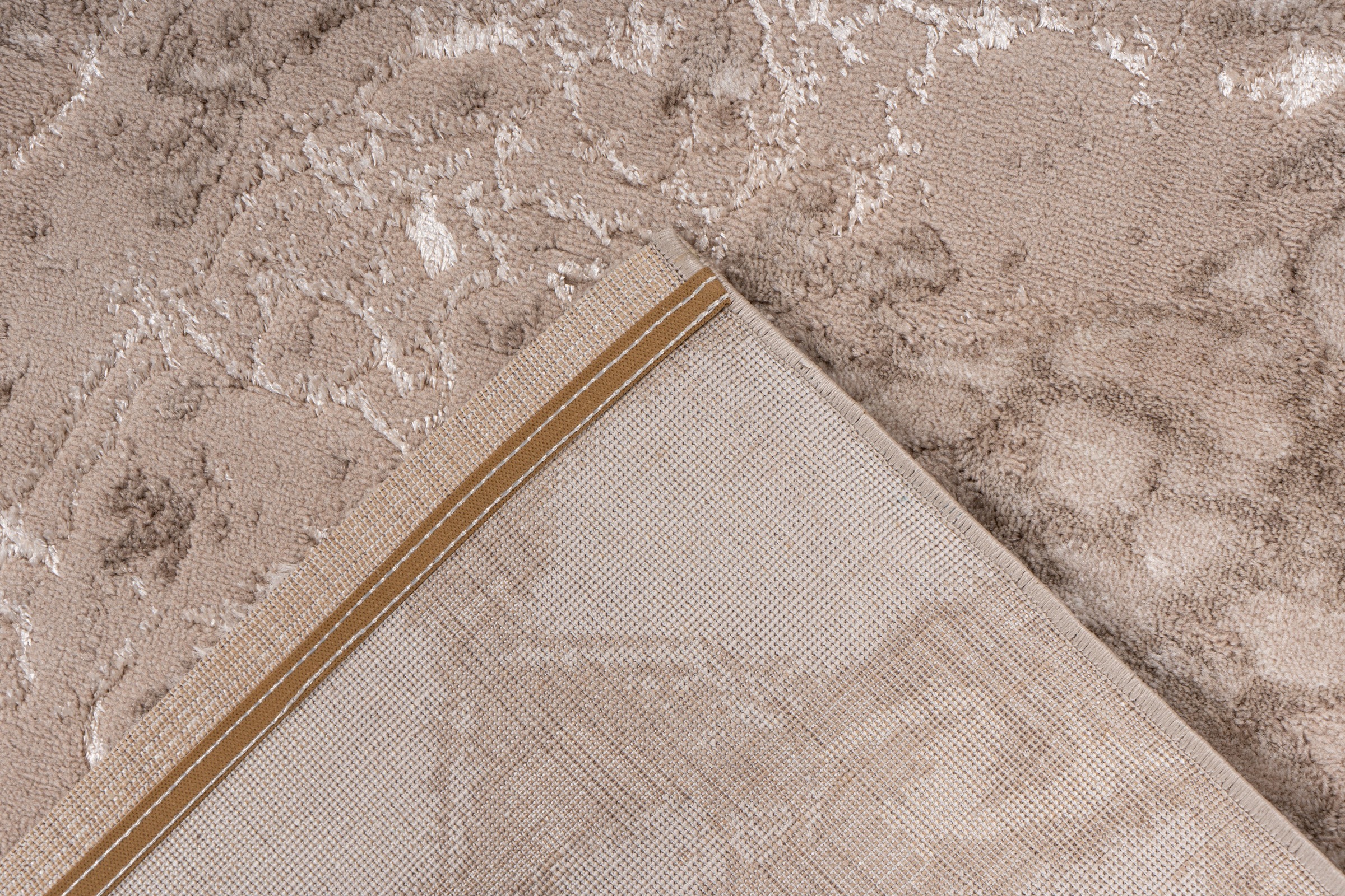 Kayoom Teppich »Mineral 425« rechteckig 12 mm Höhe Kurzflor, Hoch Tief Struktur, Wohnzimmer