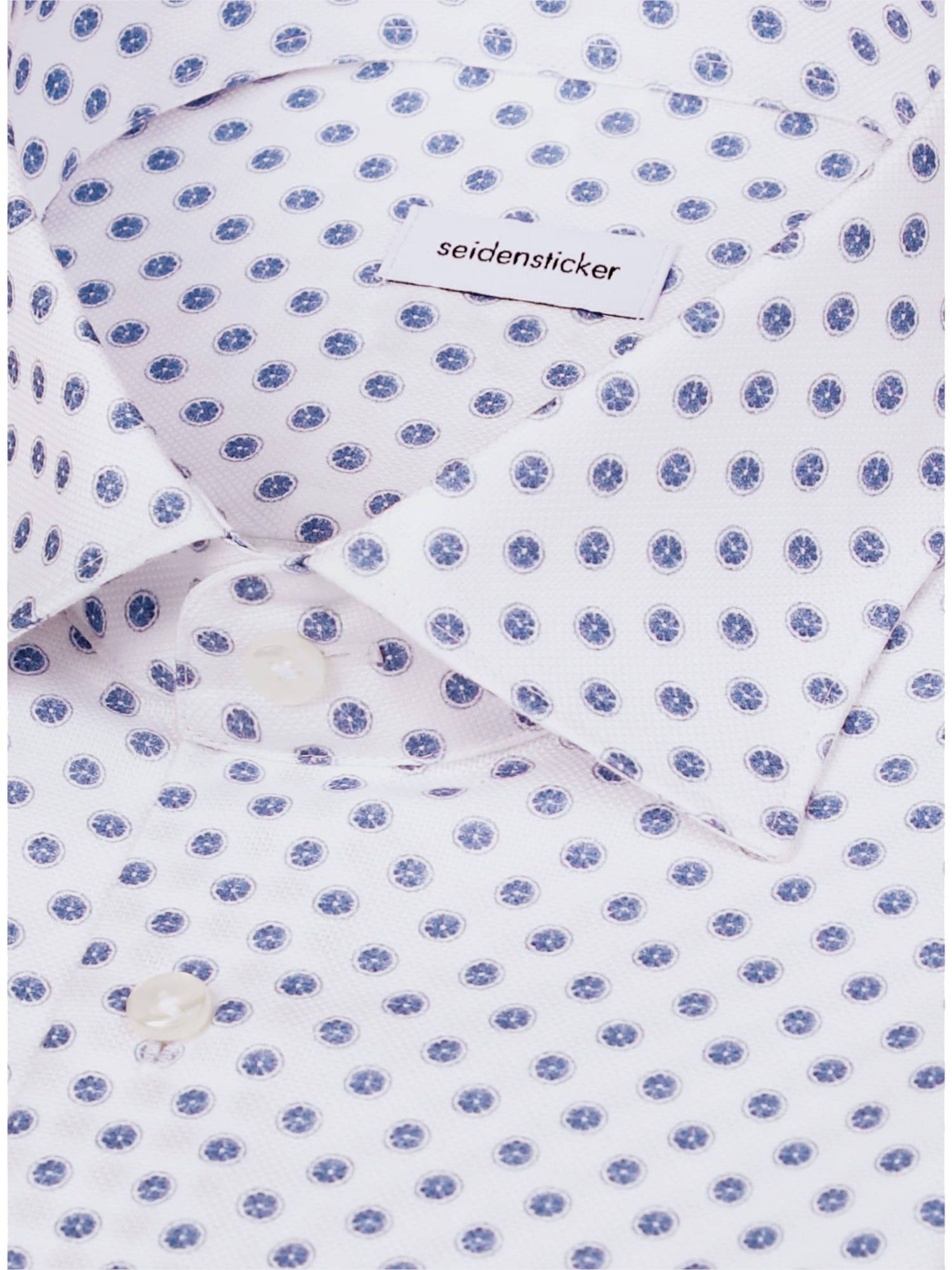 seidensticker Chemise d'affaires »Schwarze Rose« Slim 1/1 Kentkragen Druck