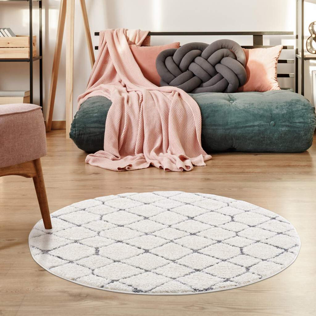Image of Carpet City Hochflor-Teppich "Focus 4499" rund 20 mm Höhe Boho-Teppich, Hochtief-Muster/ 3D-Effekt, für Wohnzimmer, Schlafzimmer