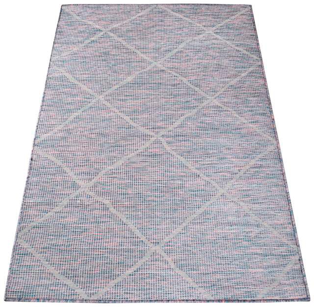 Carpet City Tapis d'extérieur »PALM 3075« Rectangulaire 5 mm Höhe Chemin de table, résistant aux intempéries et aux UV, pour balcon, terrasse, cuisine, plat