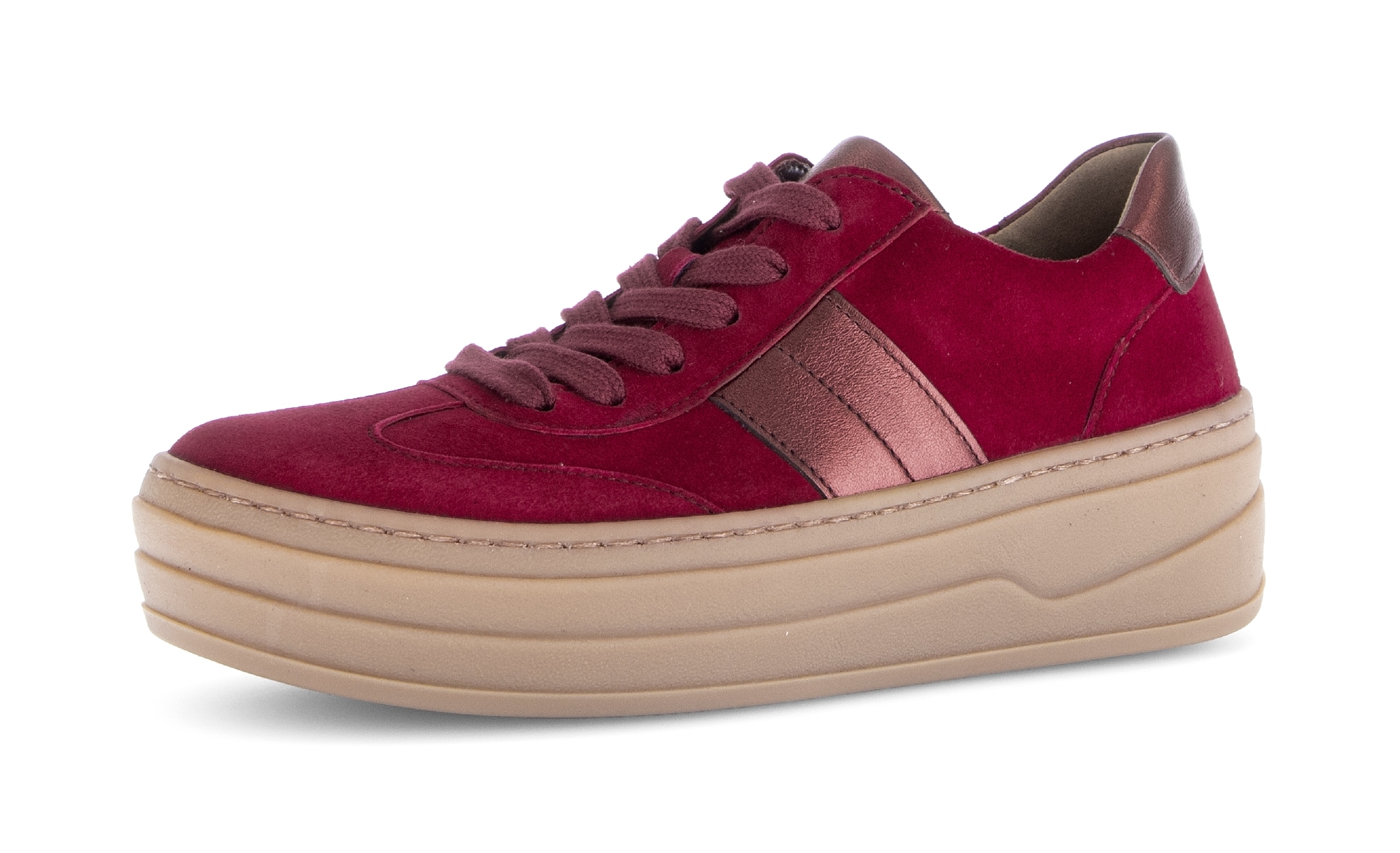 Image of Gabor Plateausneaker, Schnürschuh, Freizeitschuh, Halbschuh mit Besatz in Metallicoptik