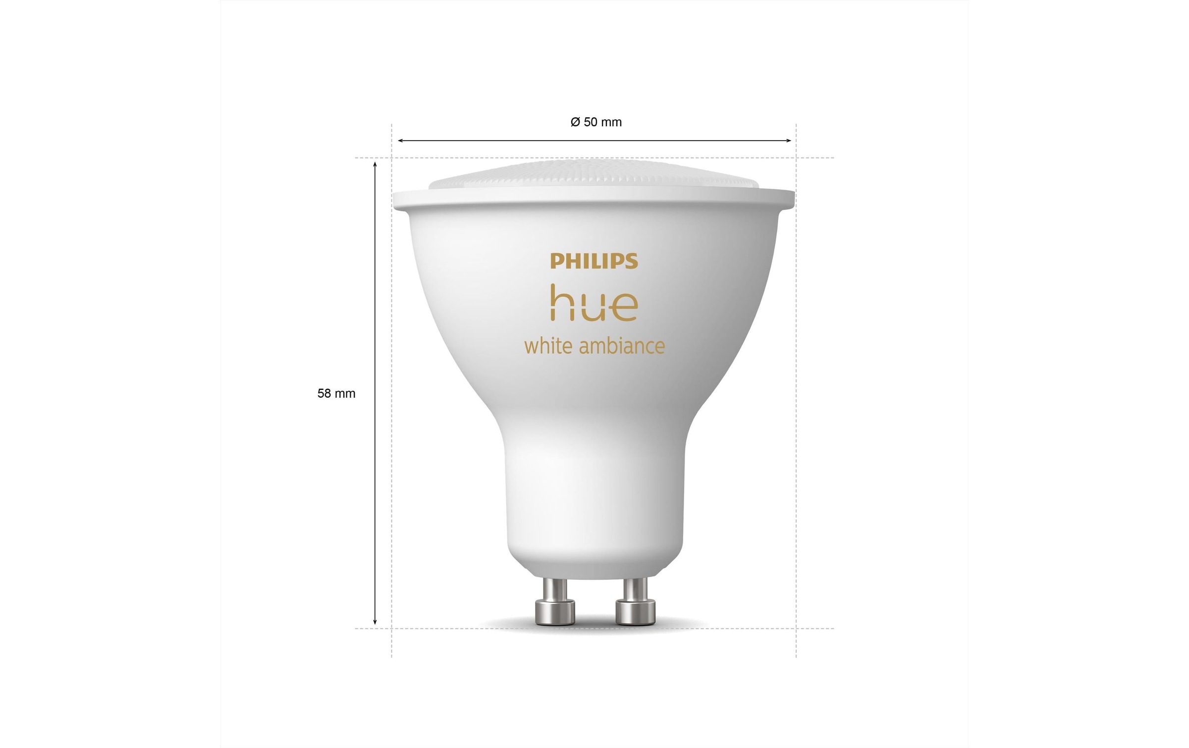 Philips Hue Spezialleuchtmittel »White Ambian«, GU10, Neutralweiss-Tageslichtweiss-Kaltweiss-Warmweiss