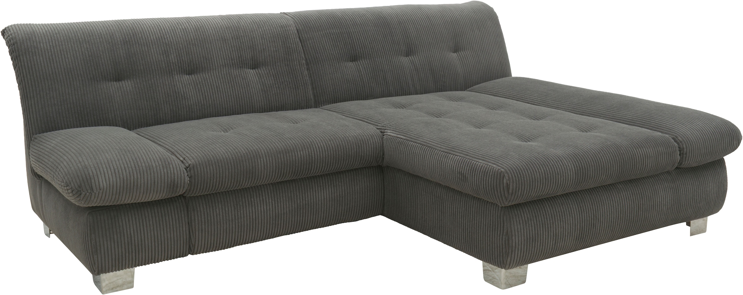 DOMO collection Ecksofa »100031 kompakte Stellmasse, komfortabel und bequem, L-Form« wahlweise mit Bettfunktion und Armteilverstellung. Breite 234 cm