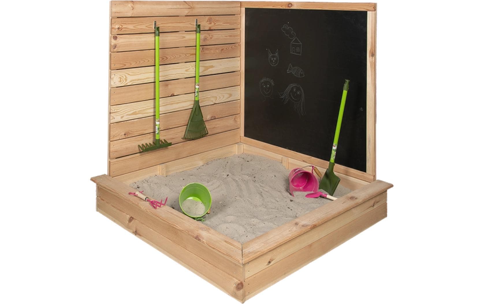 esschert design Sandkasten »mit Tafel Holz 115.5 cm«