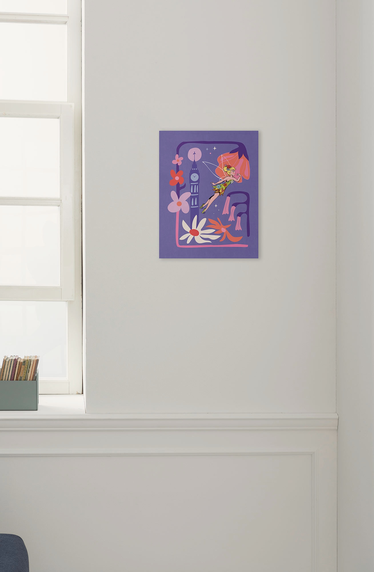 Image of Komar Leinwandbild "Disney Tinker Bell Flower City" Disney 1 Stk. tlg. 30 x 40 cm (Breite x Höhe) - Kinderzimmer, Dekoration