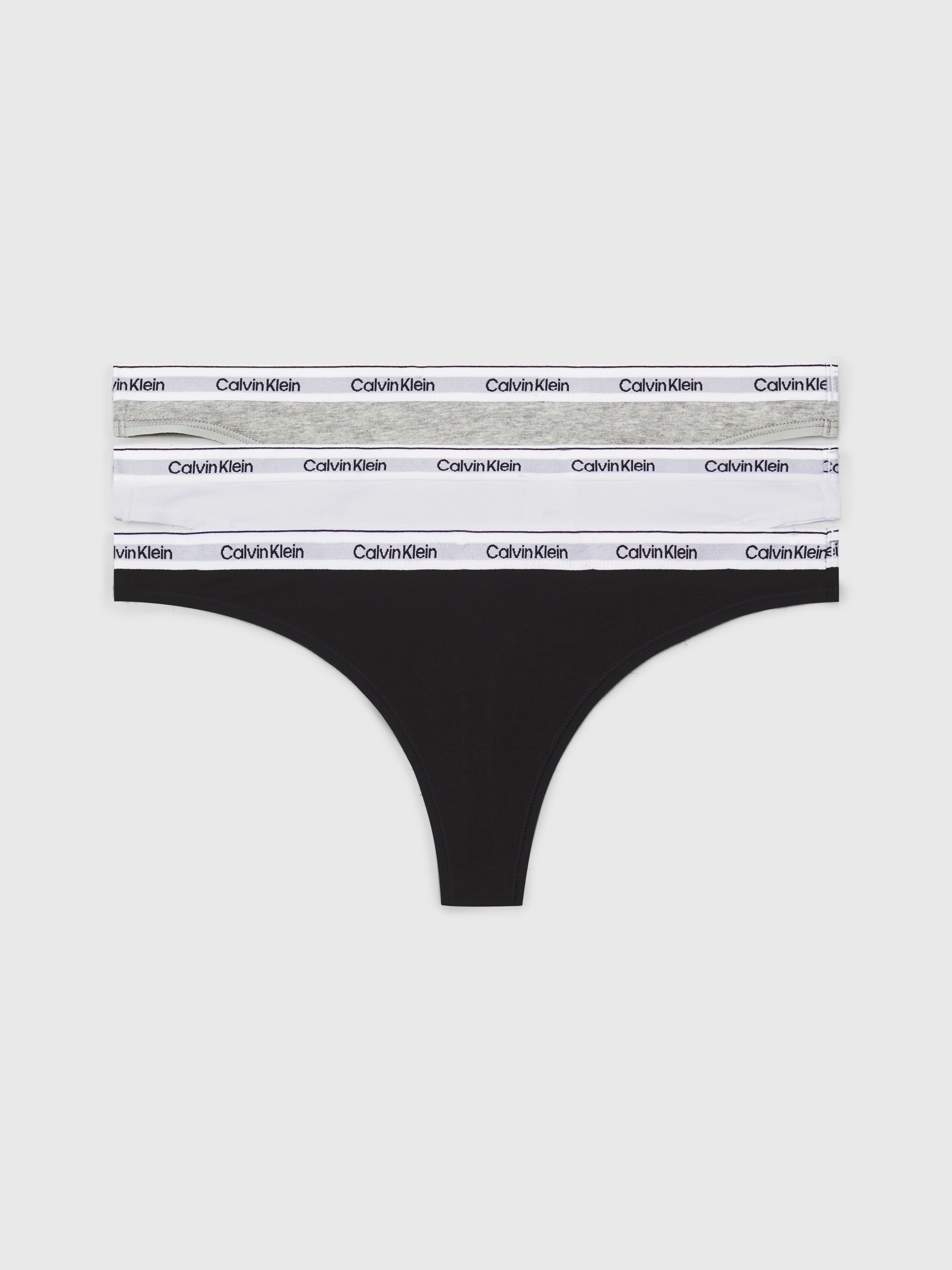 Calvin Klein Underwear Tanga »3 PACK THONG (LOW-RISE)«, (Packung, 3 St., 3er-Pack), mit Logobund