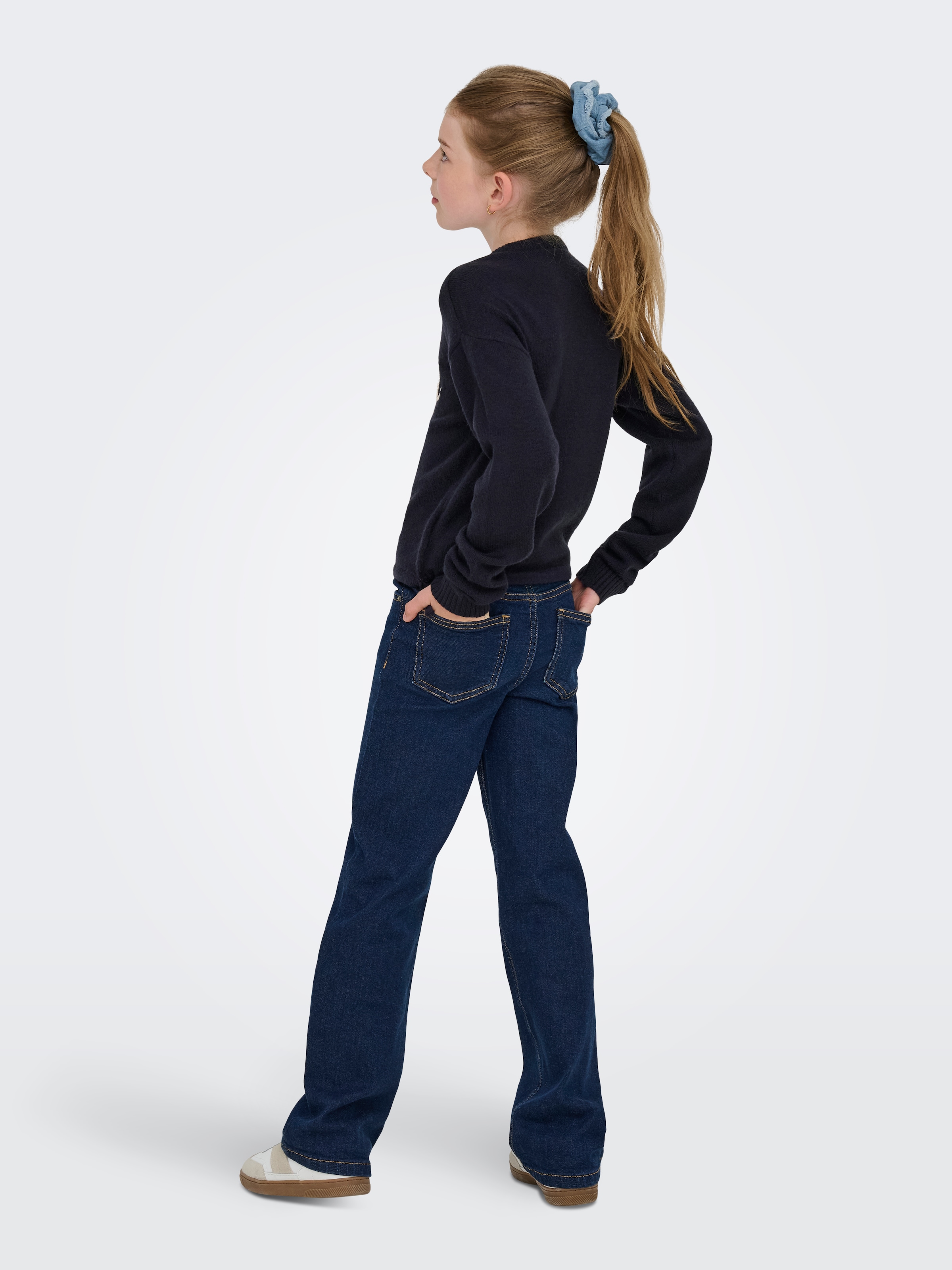 KIDS ONLY Strickpullover »KOGKATIA LS TEXT O-NECK CP KNT«