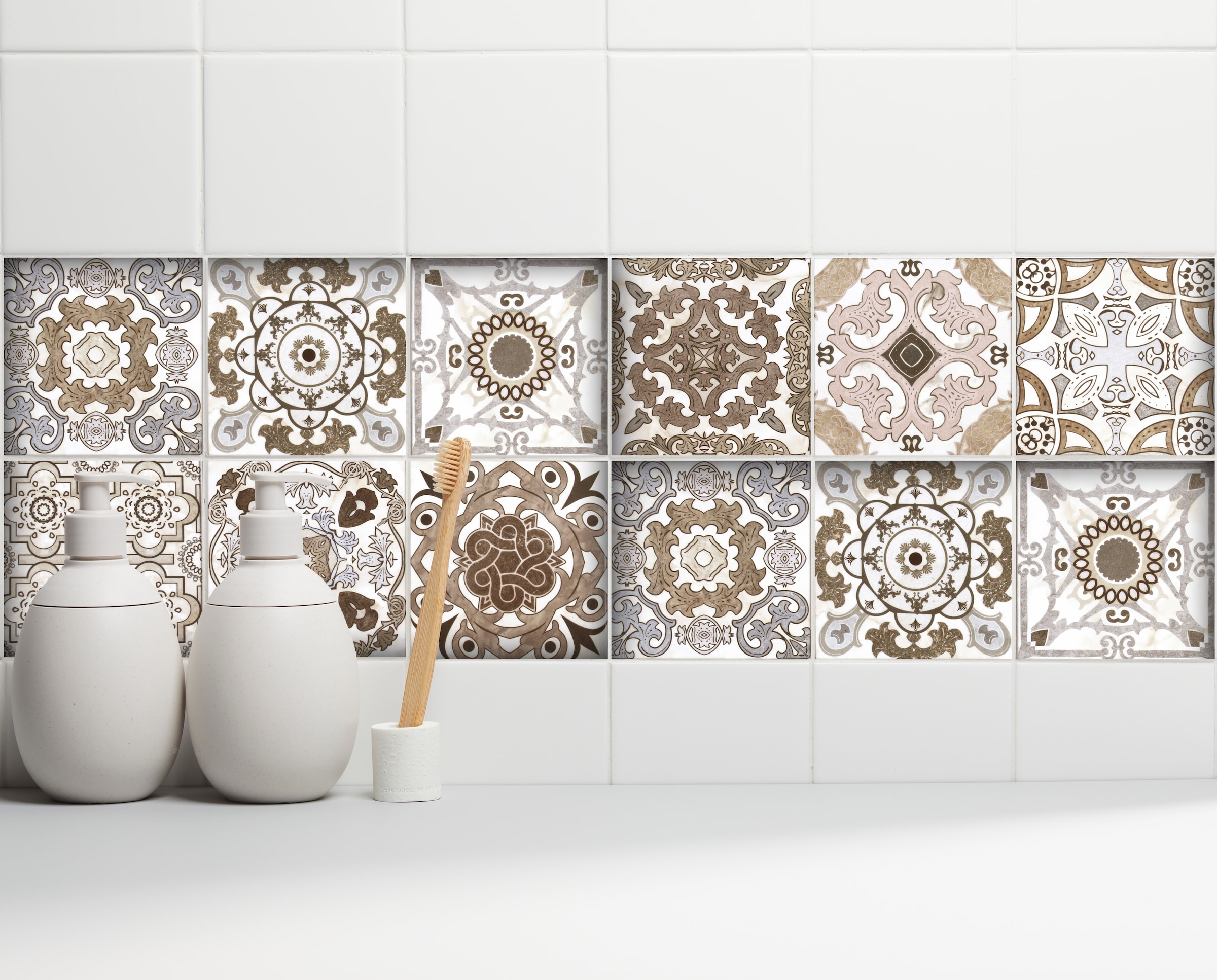 Home affaire Autocollants pour carrelage »Ornamente« Stickerfliesen, selbstklebend, Sticker, 12er Set