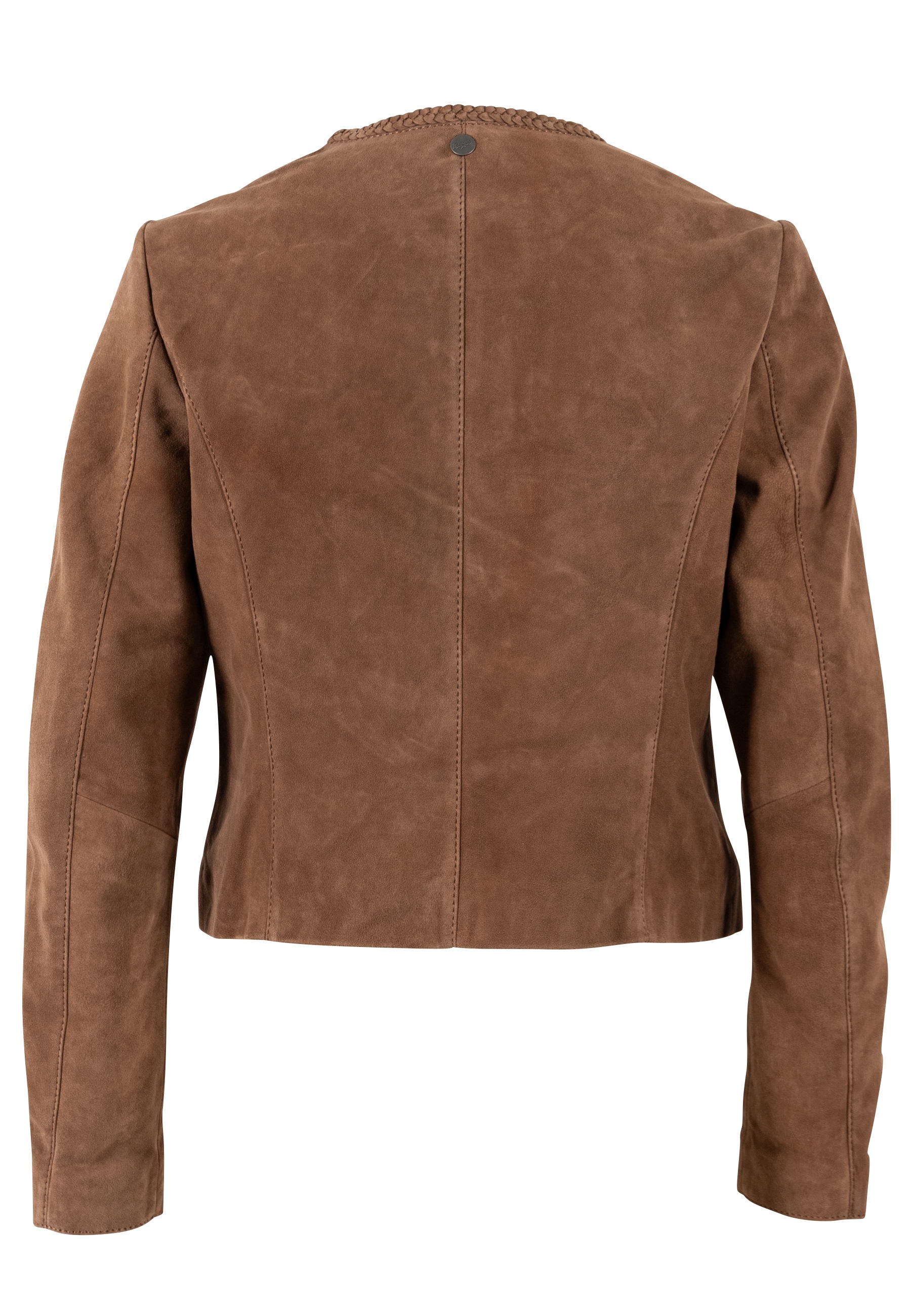 Mauritius Veste en cuir »MWZainu« Veste courte avec détails tressés