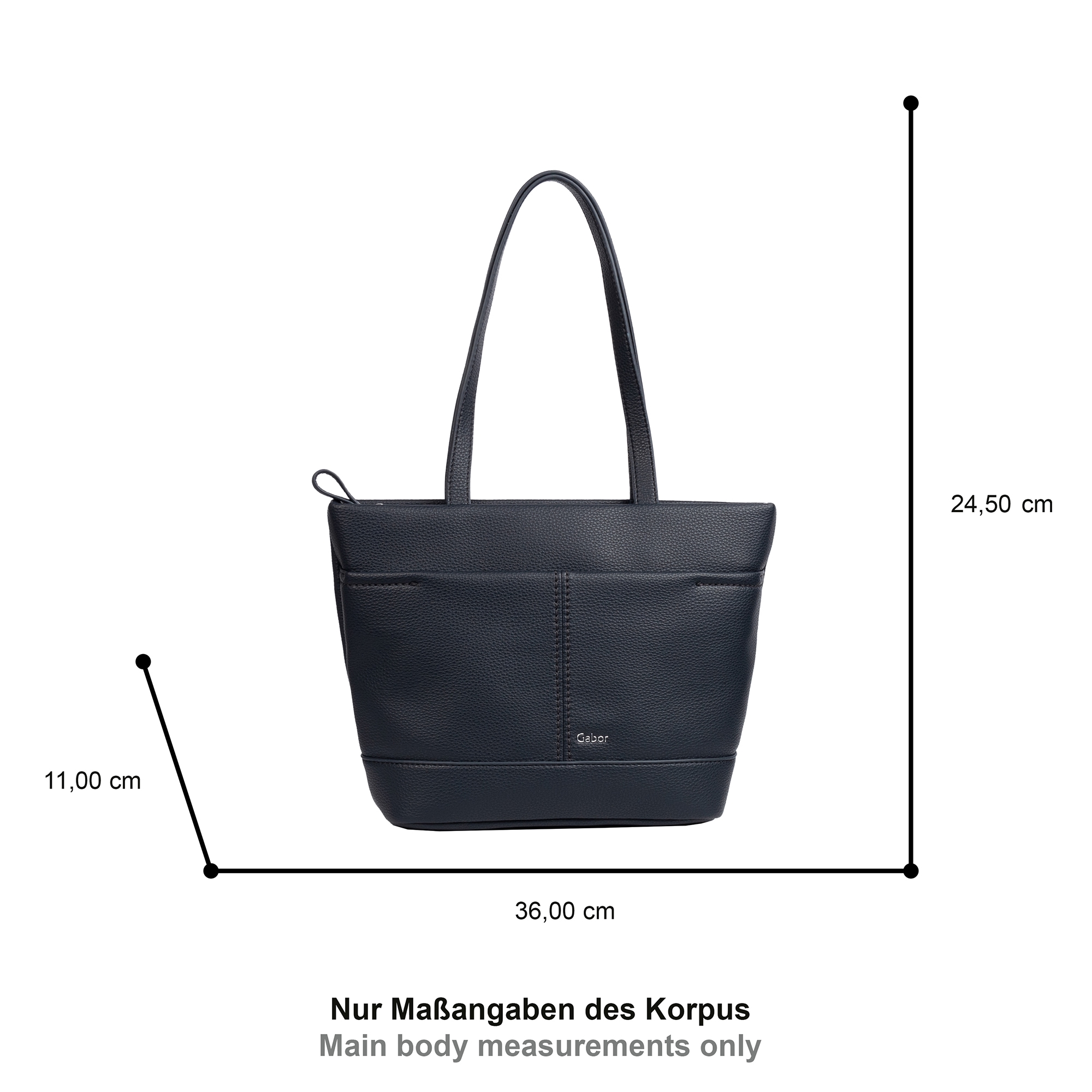 Gabor Shopper »Lenea« aus recyceltem Polyurethan mit dekorativen Ziernähten