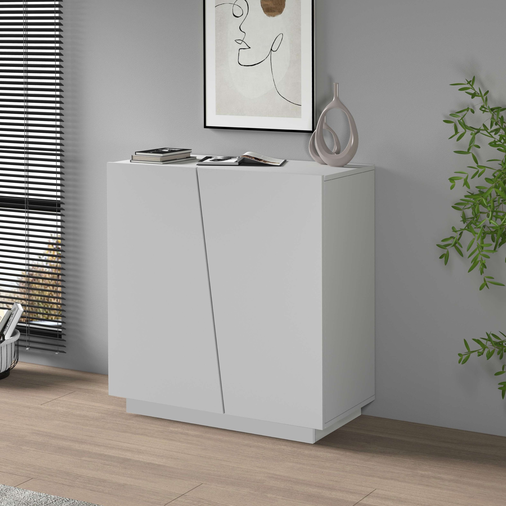 Home affaire Aktenschrank »Vega, Mehrzweckschrank, Büroschrank, mit 2 Türen« & verstellbaren Einlegeböden, Höhe 86 oder 166 cm, Made in Italy