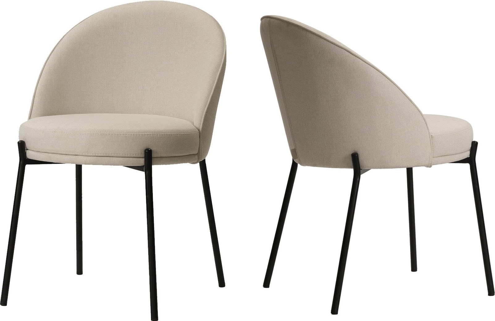 LeGer Home by Lena Gercke Chaise de salle à manger »Isalie« (Set) 2 cuismit pflegeleichtem Webstoff, Metallgestell, Sitztiefe 47 cm