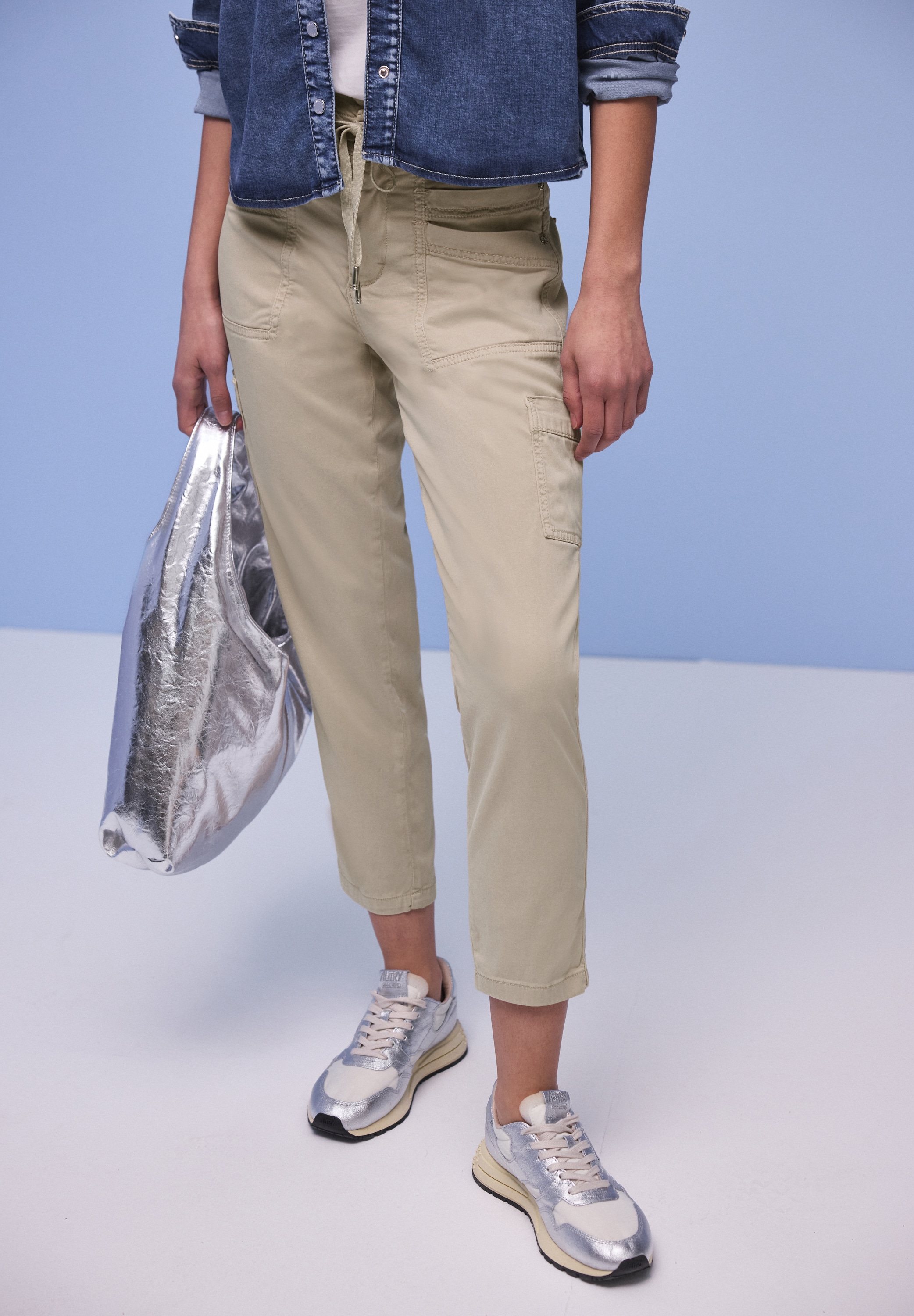 Image of STREET ONE Jogger Pants "Style Bonny" mit Cargo-Taschen und Kordelzug