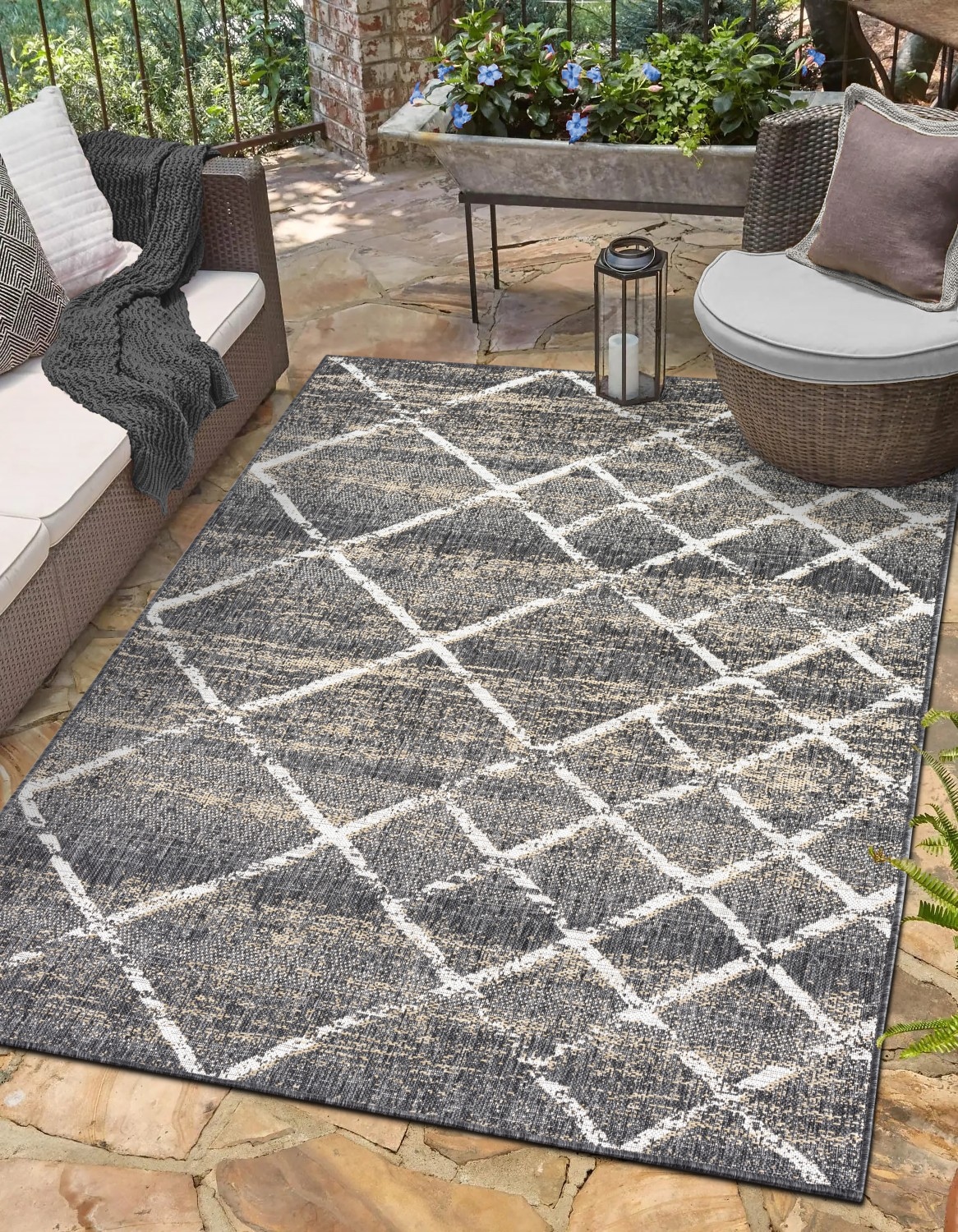 Image of Myflair Möbel & Accessoires Teppich "Arcane, LAGERRÄUMUNG" rechteckig 6 mm Höhe modernes Design, Outdoor geeignet, Balkon, Terrasse