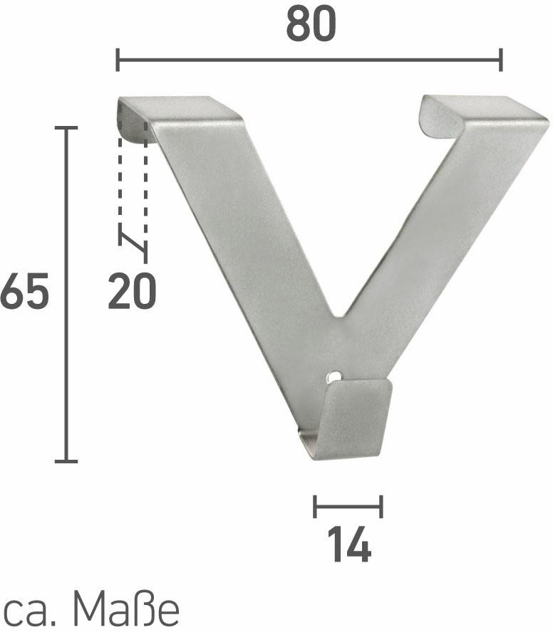 Life confortablement St.), acheter V-Haken, und Fenster- (Packung, Aufsetzen zum Gardinenhaken Good »Riva«, Türrahmen 2 auf