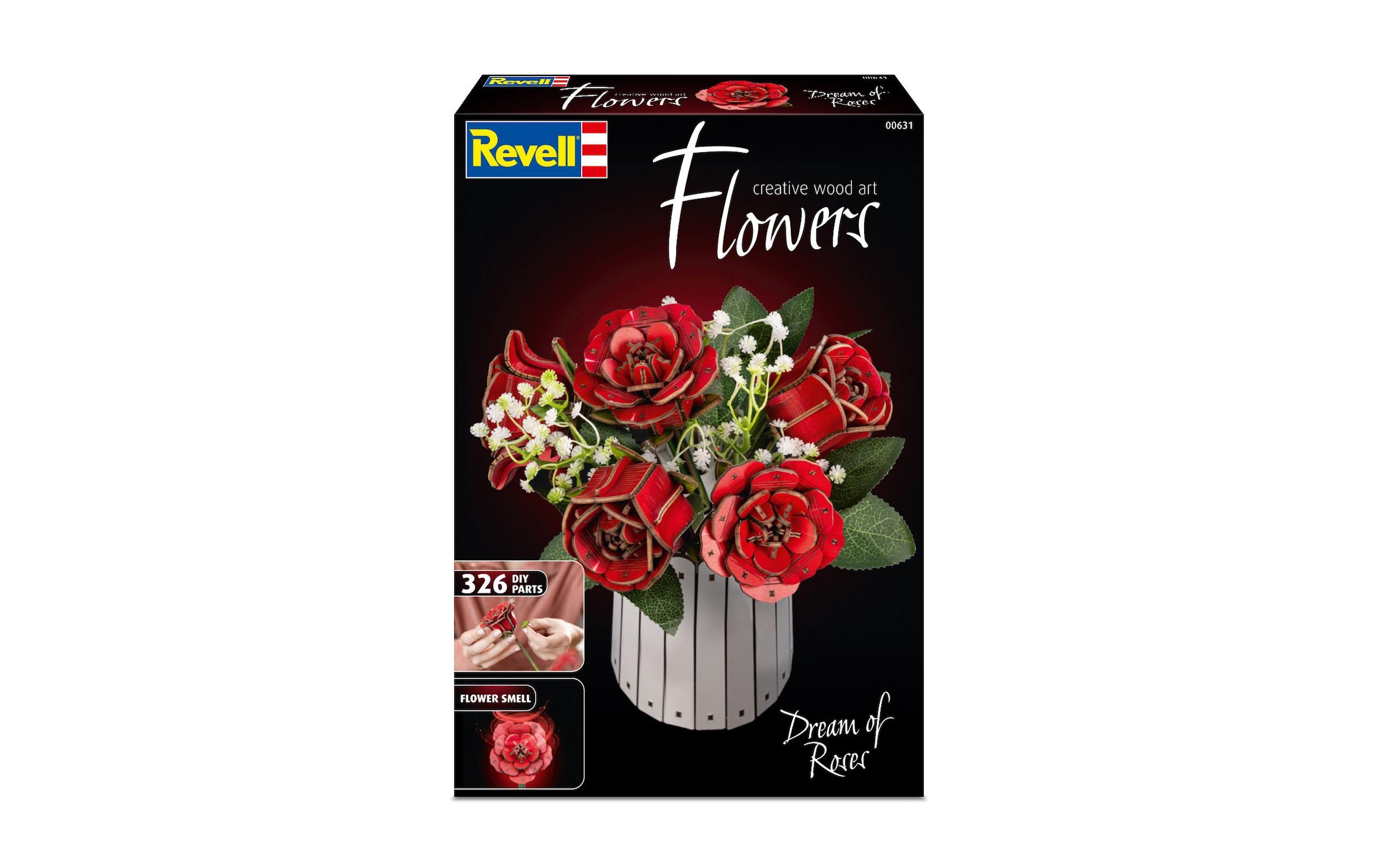 Revell® Modellbausatz »Dream of Roses Holz, Rosen-Bouquet mit Vase und Duft« 295 Stk. tlg.