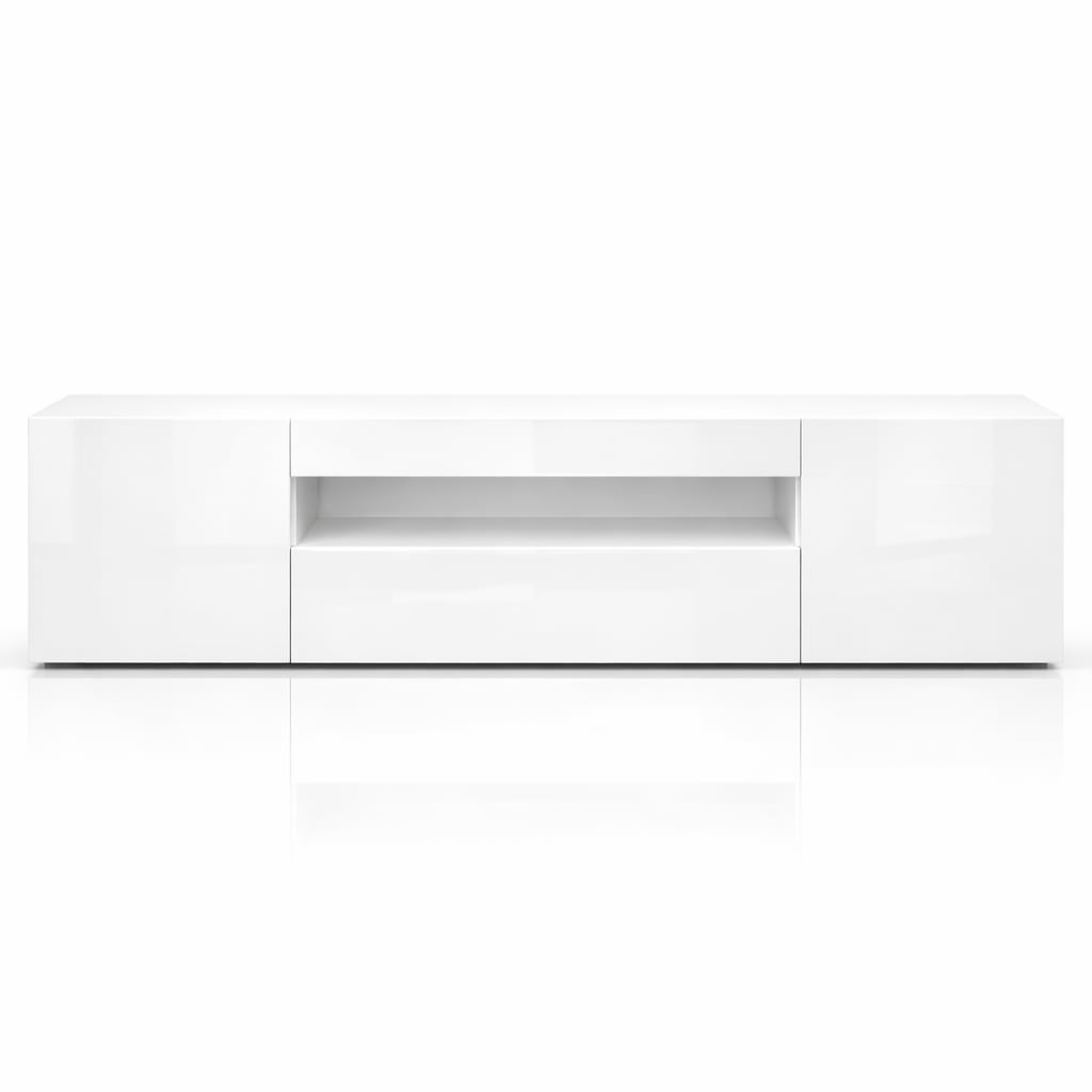 GOODproduct Lowboard »LORENZO 2, TV-Board, TV-Kommode, TV-Schrank, TV-Unterschrank, TV-Möbel« Modernes lackiertes Hochglanz TV-Board, grifflos, Breite 200 cm