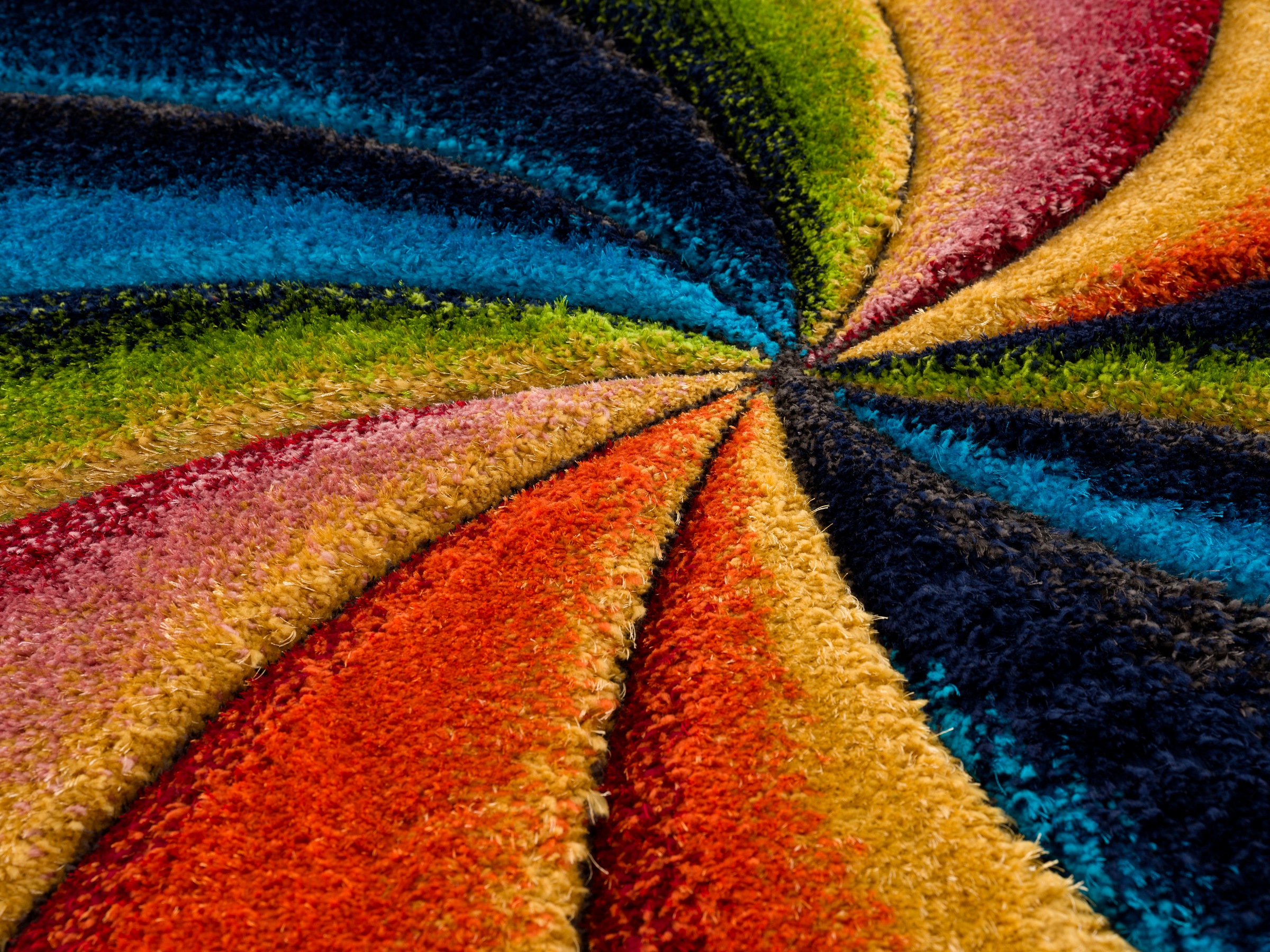 my home Hochflor-Teppich »Baldo«, rechteckig, 43 mm Höhe, mit handgearbeitetem Konturenschnitt, bunt, pflegeleicht, elegant