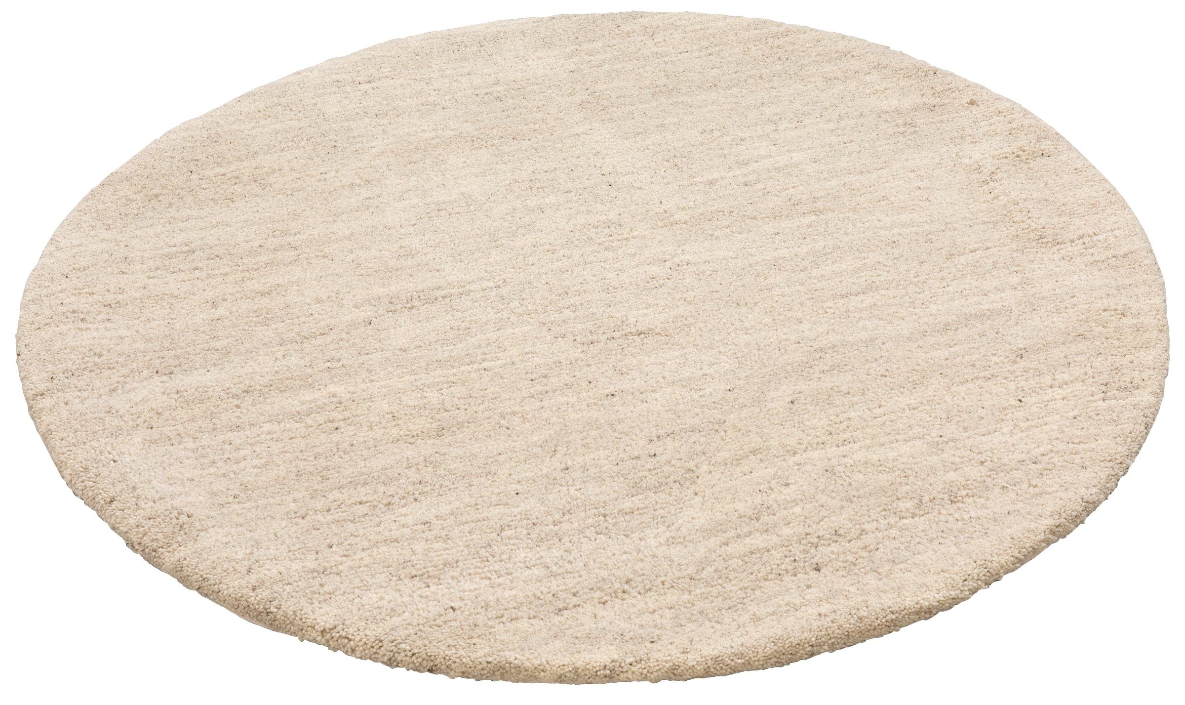 Image of Leonique Wollteppich »Punam«, rund, 28 mm Höhe, echter Berber Teppich aus Marokko, einfarbig, reine Wolle, handgeknüpft, idealer Teppich für Wohnzimmer, Schlafzimmer, Esszimmer bei Ackermann Versand Schweiz