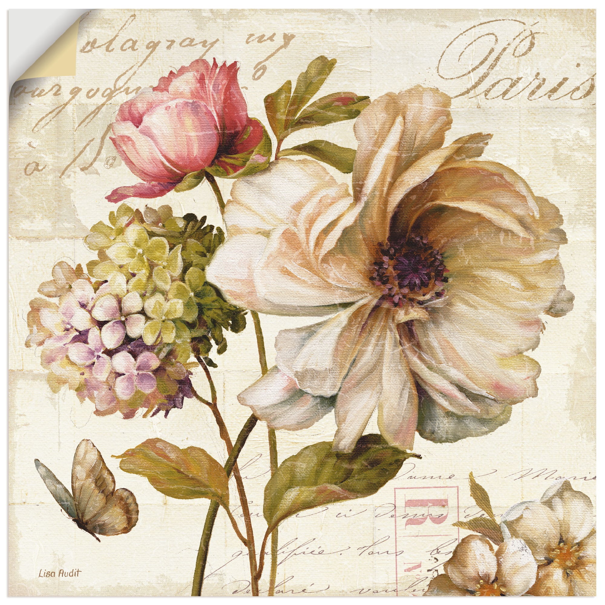 Image of Artland Wandbild »Blumen II«, Blumen, (1 St.), in vielen Grössen & Produktarten -Leinwandbild, Poster, Wandaufkleber / Wandtattoo auch für Badezimmer geeignet bei Ackermann Versand Schweiz