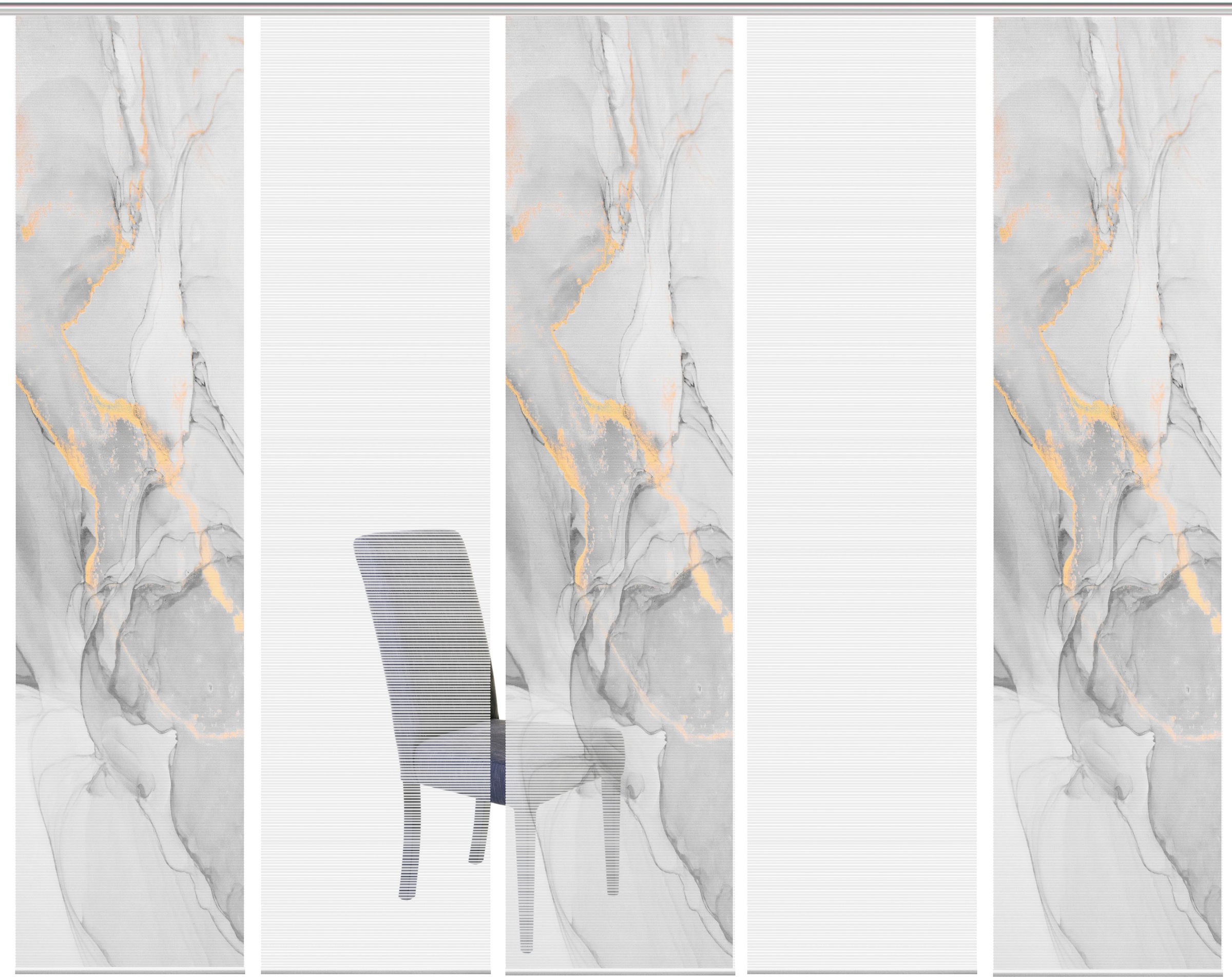 Image of Vision S Schiebegardine »MARMOSA 5er SET«, (5 St.), Bambus-Optik, Digital bedruckt bei Ackermann Versand Schweiz