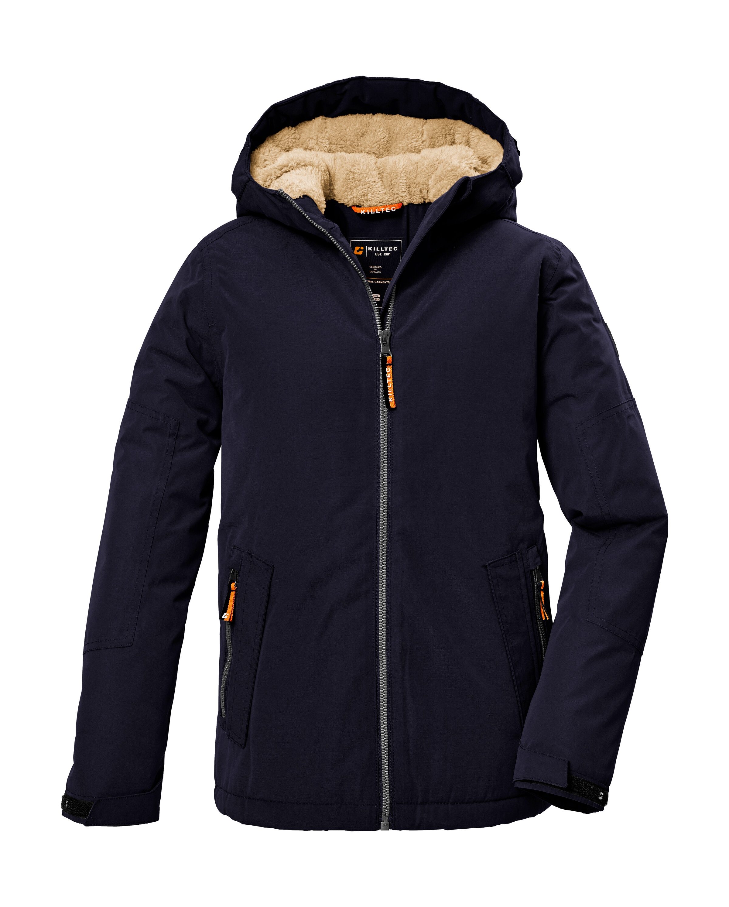 Killtec Funktionsjacke »KOW 377 BYS JCKT«, Wasserdichte Funktionsjacke mit Kapuze, warmem Futter und Kinnschutz
