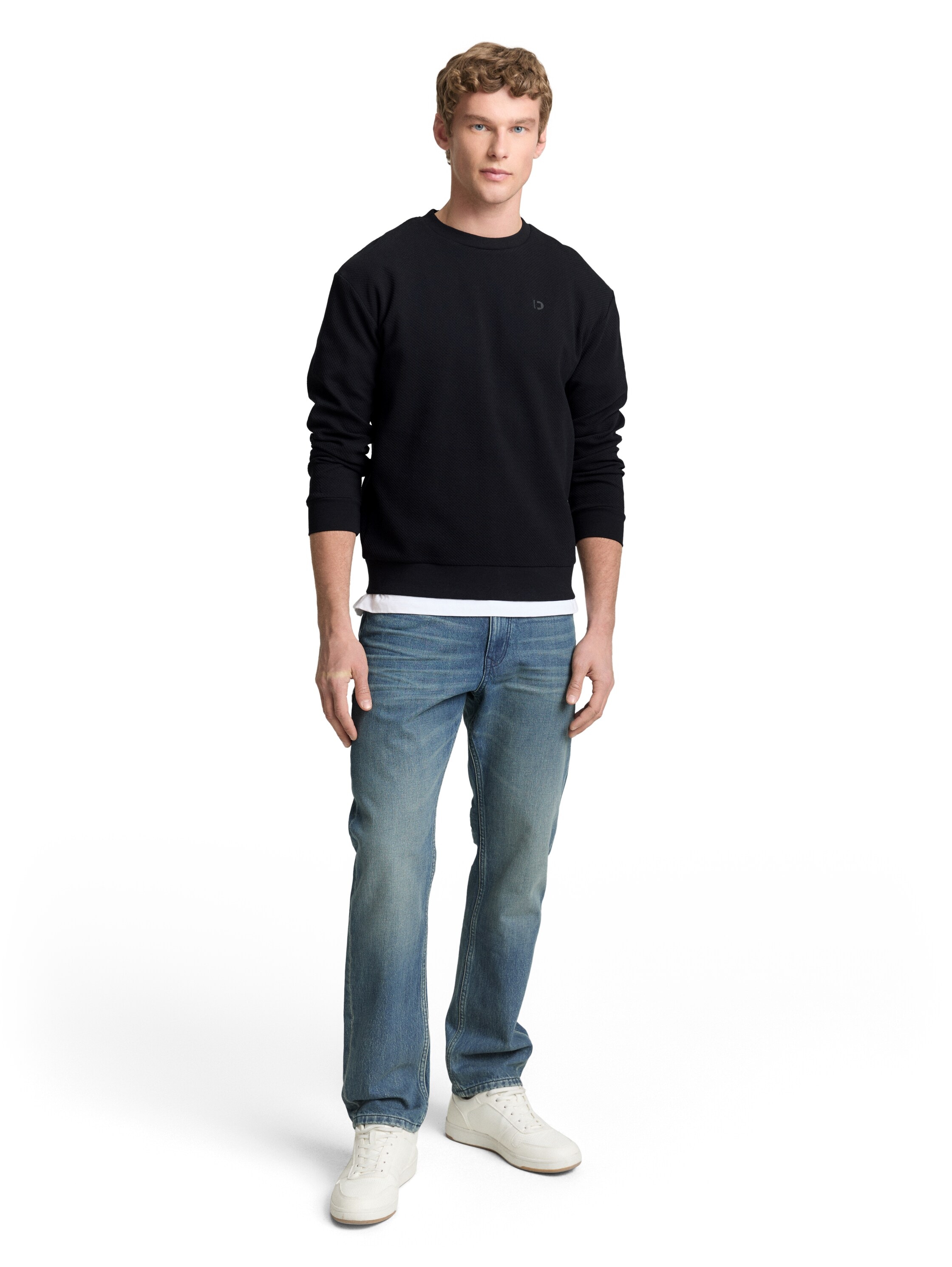 TOM TAILOR Denim Sweatshirt , mit Logo Stickerei
