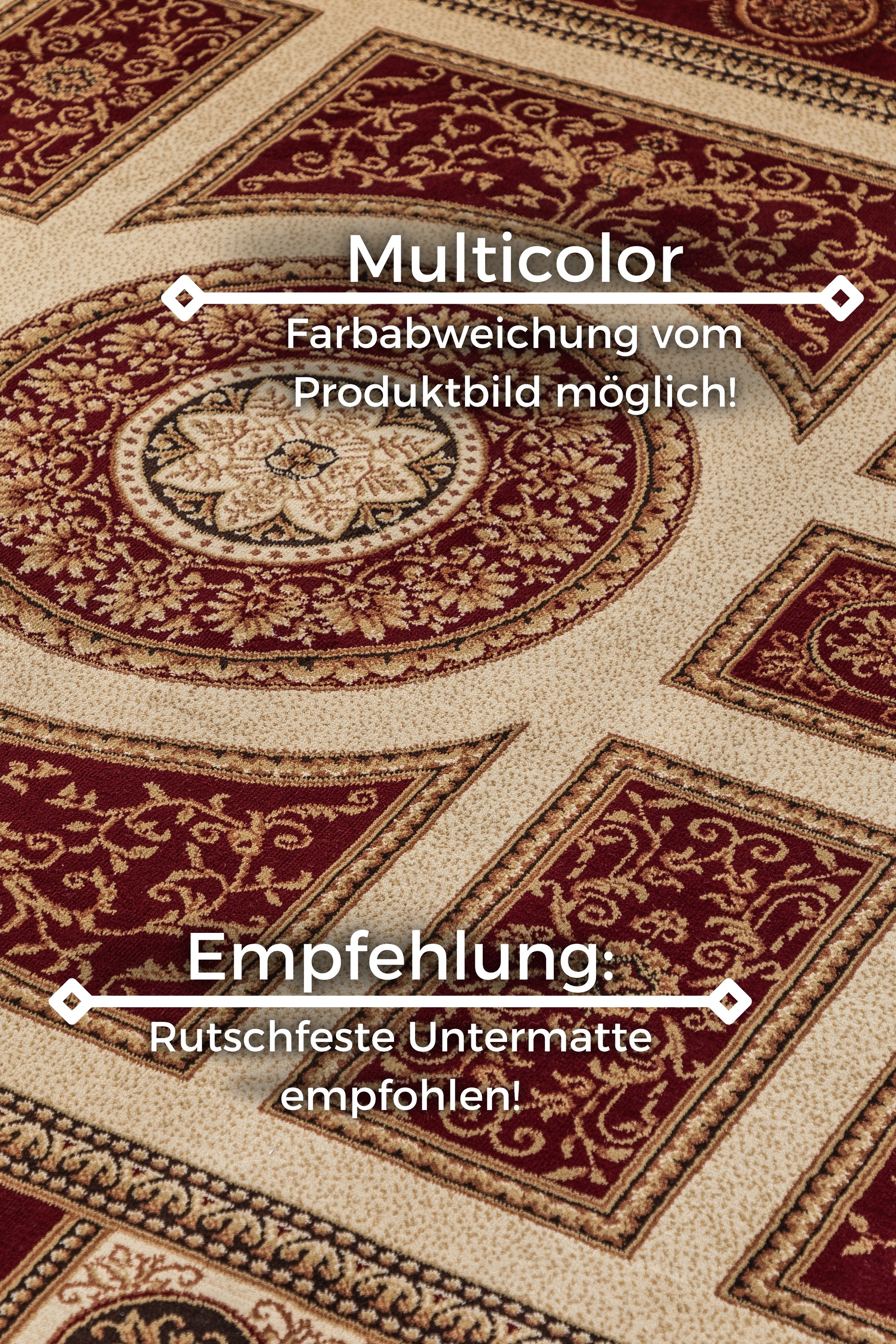 NORTHRUGS Teppich »Guzara«, rechteckig, 8 mm Höhe, Orient Optik, Läufer, strapazierfähig, pflegeleicht, robust