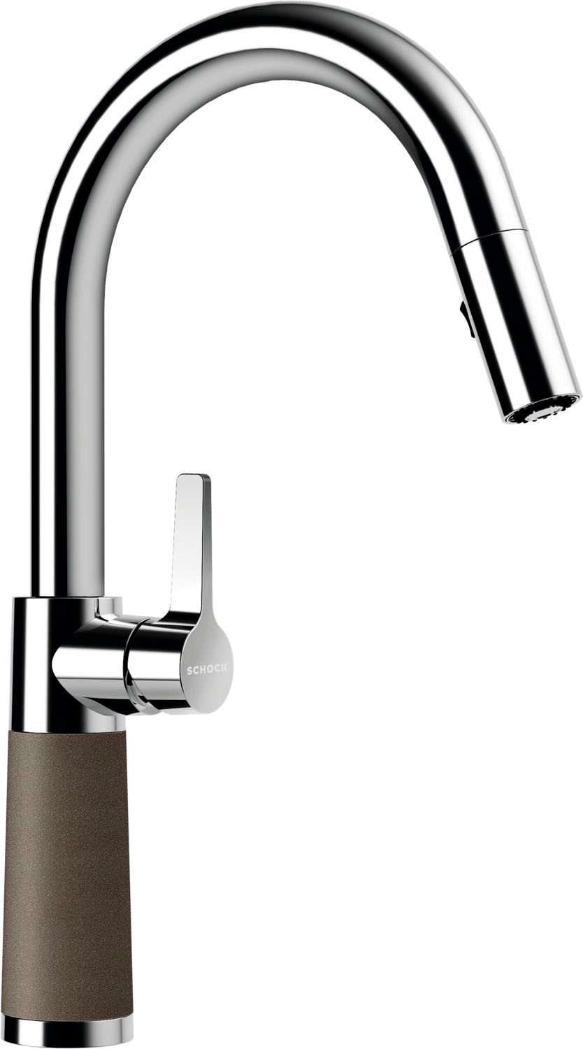 Image of Schock Küchenarmatur "SC-520 SB" ausziehbar, Strahl-Brause, Rückflussverhinderer, Schwenkbereich 120