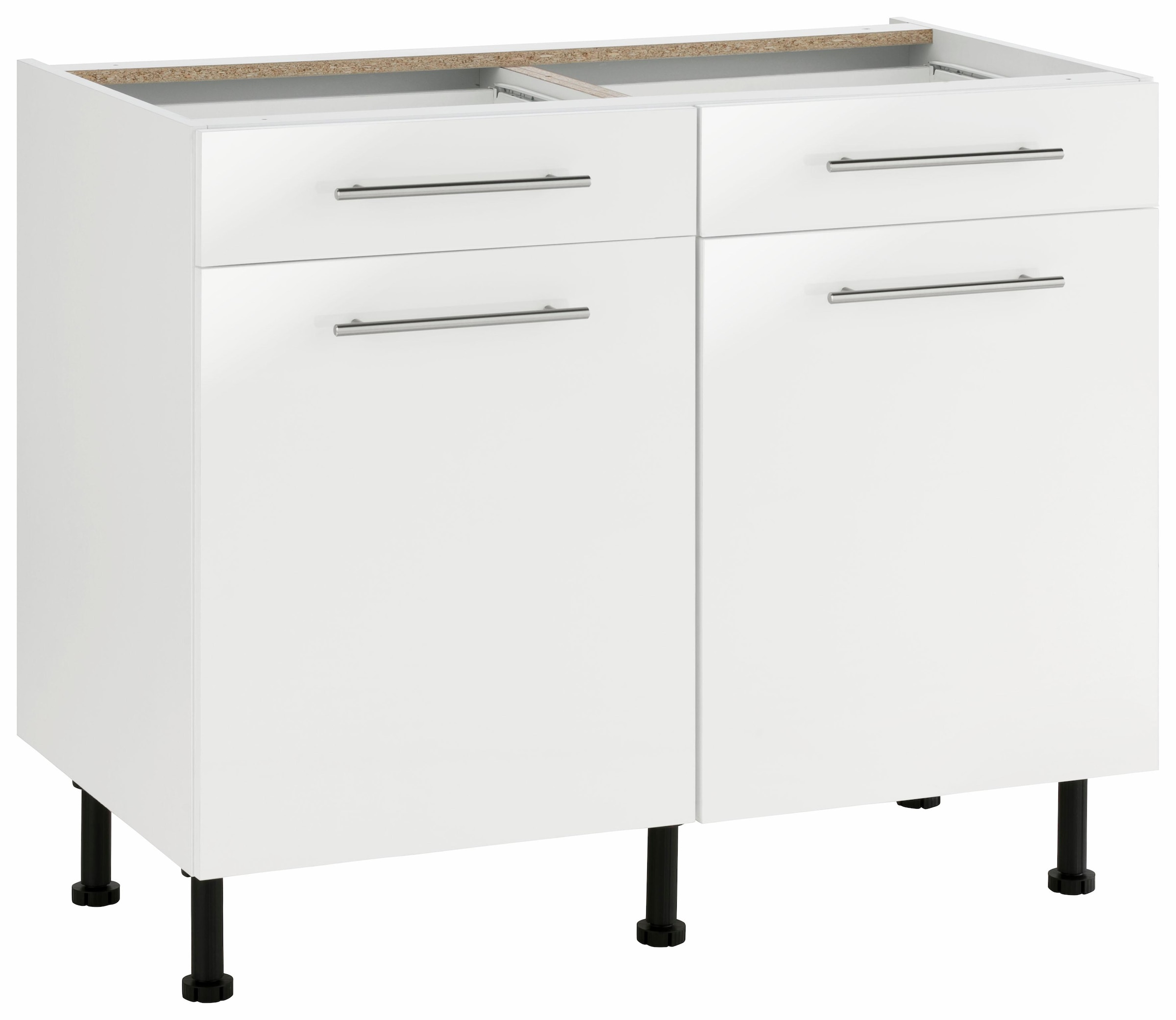 wiho Küchen Unterschrank »Ela«, Breite 100 cm, höhenverstellbare Füsse