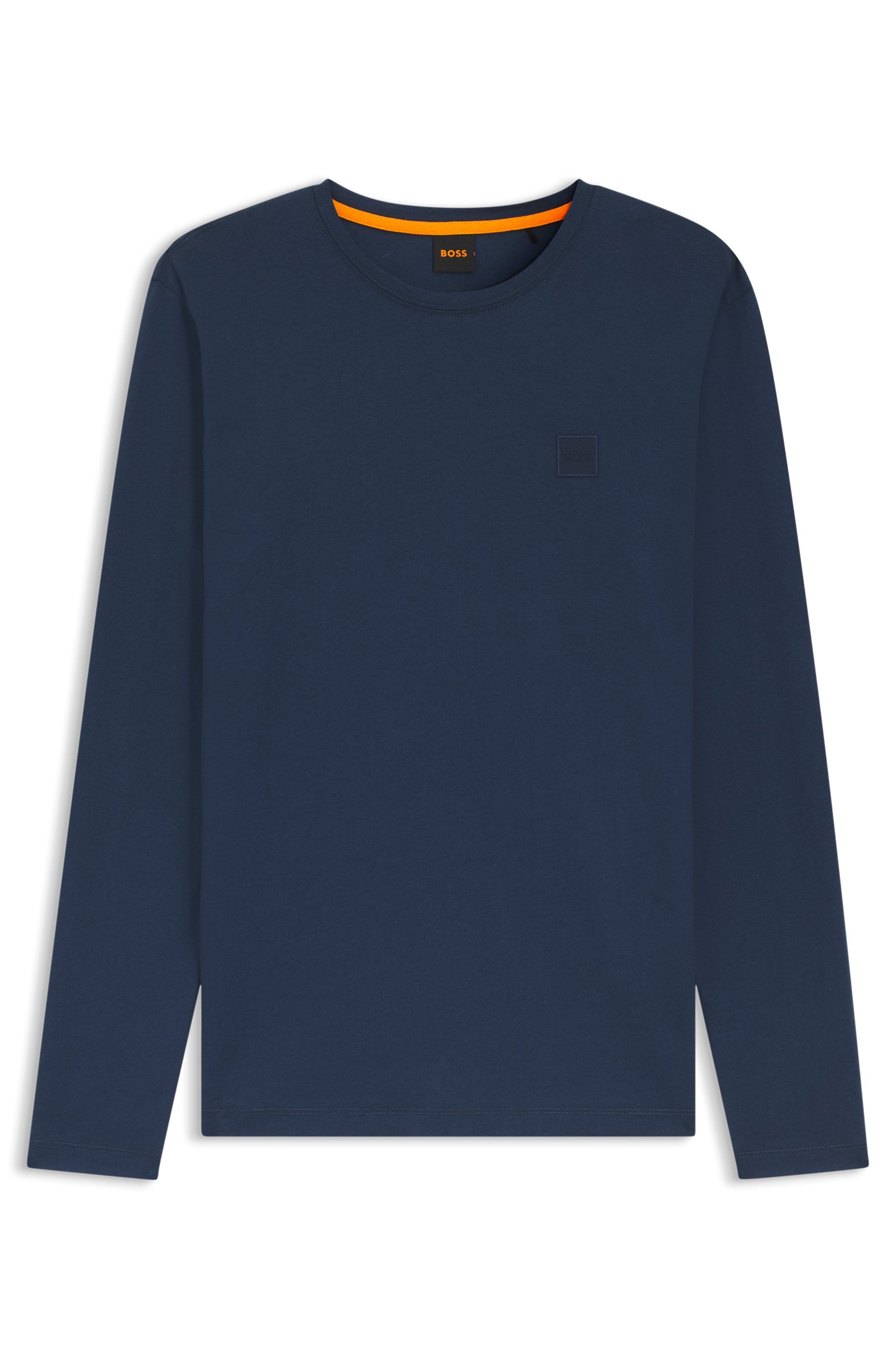 BOSS ORANGE Langarmshirt »Tacks« mit Markenlogo auf der Brust