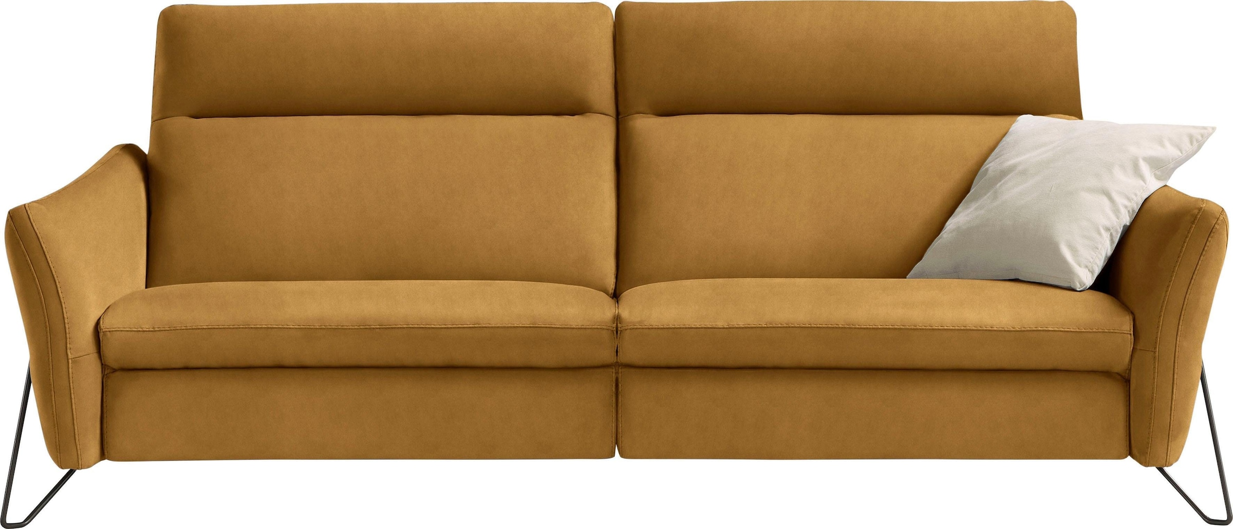 Egoitaliano 2-Sitzer »Gaia, modern, elegant und super komfortabel mit hoher Rückenlehne« erstklassiger Sitzkomfort, Inkl. 2 Relaxfunktionen, mit Designfuss