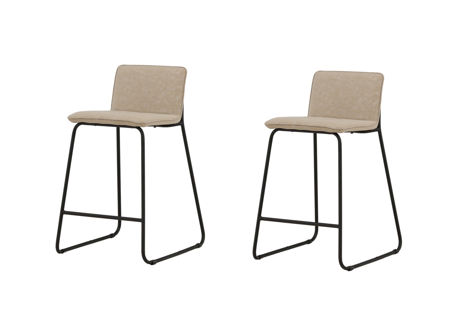 Image of Venture Home Barhocker "Bisbee, 2er-Set Barhocker mit Fussstütze, belastbar bis 120 kg" Set, 2 Stk. tlg. Tresenstuhl, weicher Bezug, Stahlbeine, Fussstütze, modern