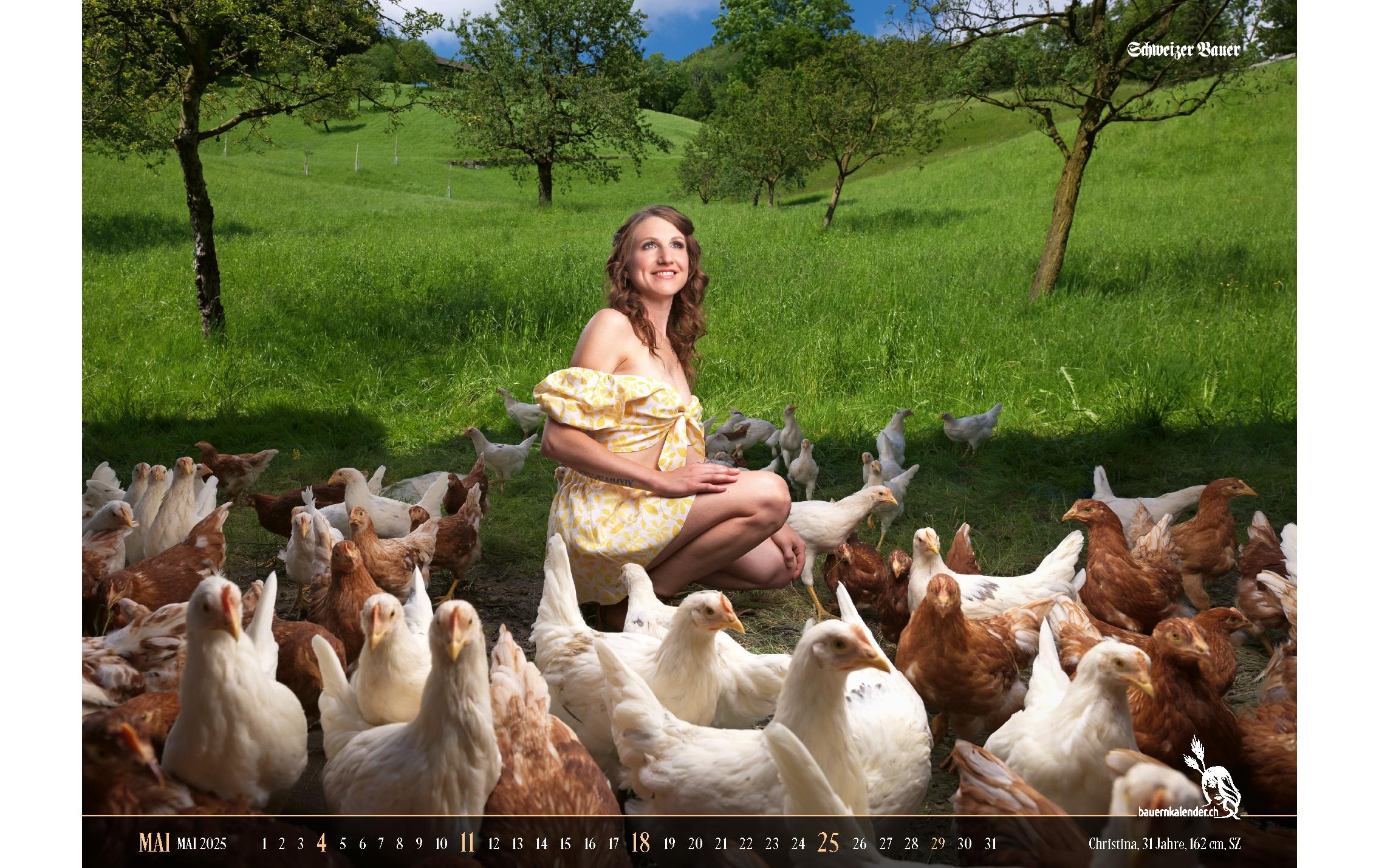 Wandkalender »Calendaria Bauern Girls 2025«