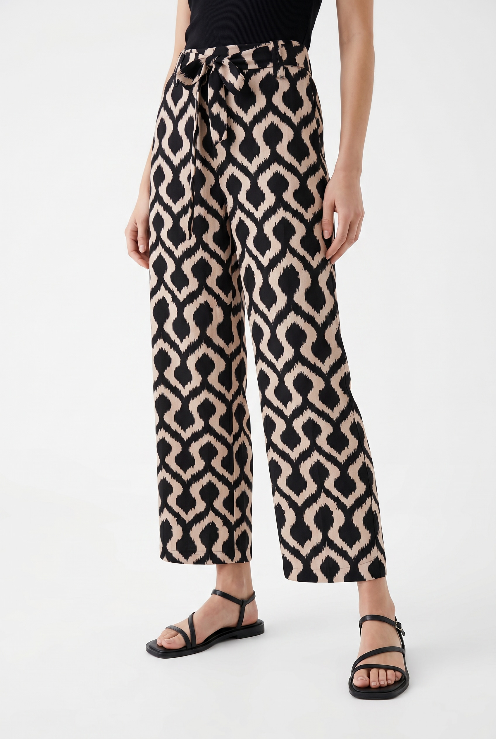 Image of ONLY Palazzohose "ONLNOVA LIFE CROP PALAZZO PANT AOP PTM" Viskose, regular fit