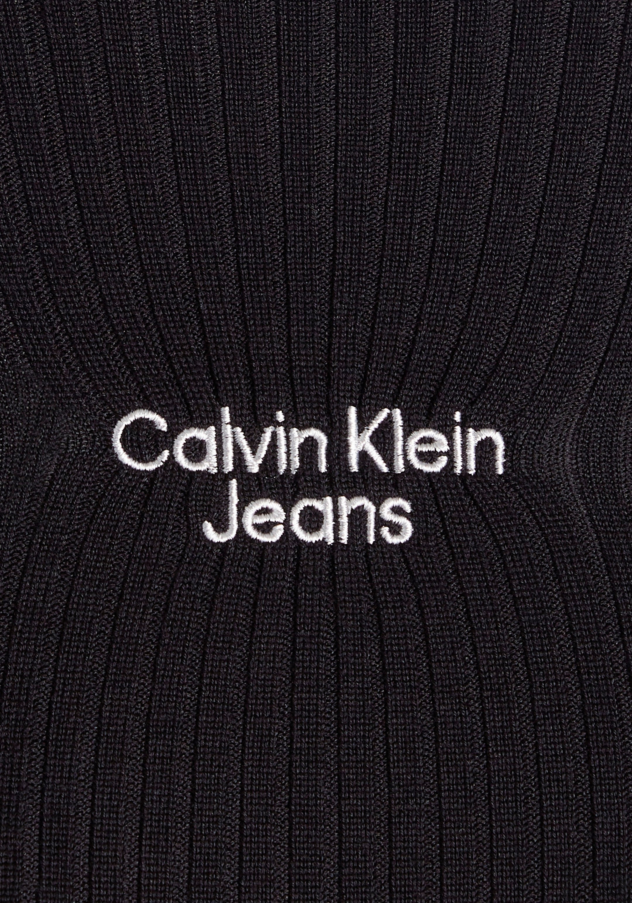 Beliebteste bevorzugte Behandlung ♕ Calvin Klein Jeans Bodykleid SWEATER der Markenlogo LOGO Calvin bestellen Klein versandkostenfrei TIGHT mit DRESS«, »STACKED Brust auf