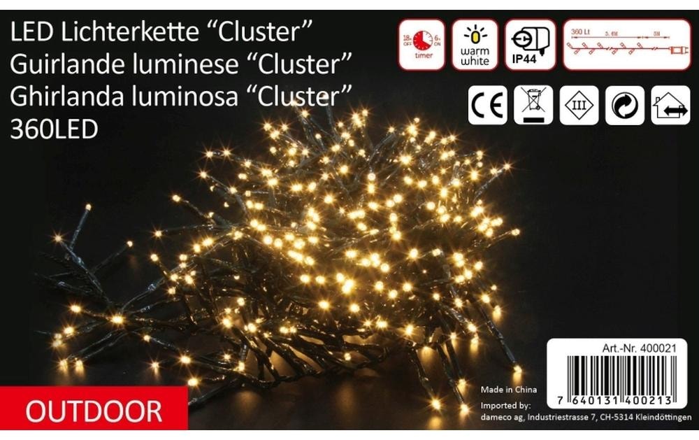   Guirlande lumineuse LED »Dameco Cluster 360 LED, 3,6m Outdoor« 360 cuis-flammig