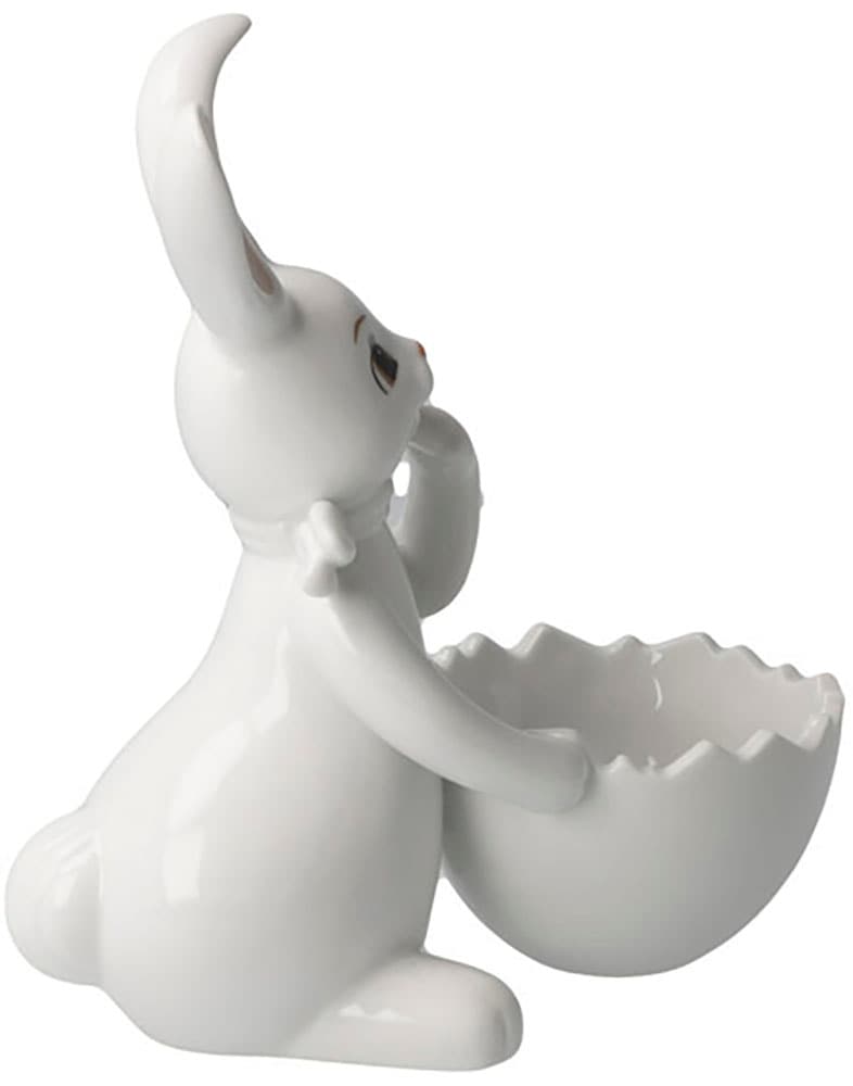 Goebel Lapin de Pâques »Figur Hase mit Schale Snow White - Cute Girl« Figurine de Pâques, décoration, Pâques, décoration de Pâques