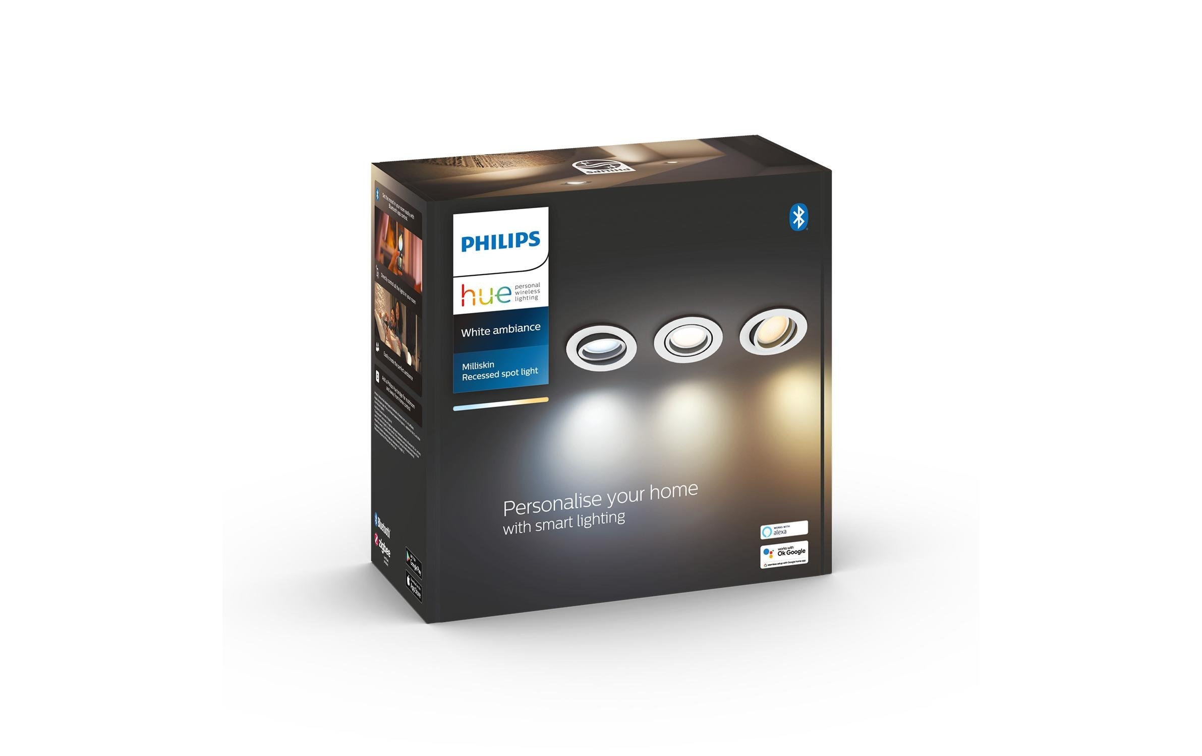 Philips Hue LED Deckenleuchte »Milliskin 3er-Pack Rund«, Leuchtmittel GU10 | LED wechselbar