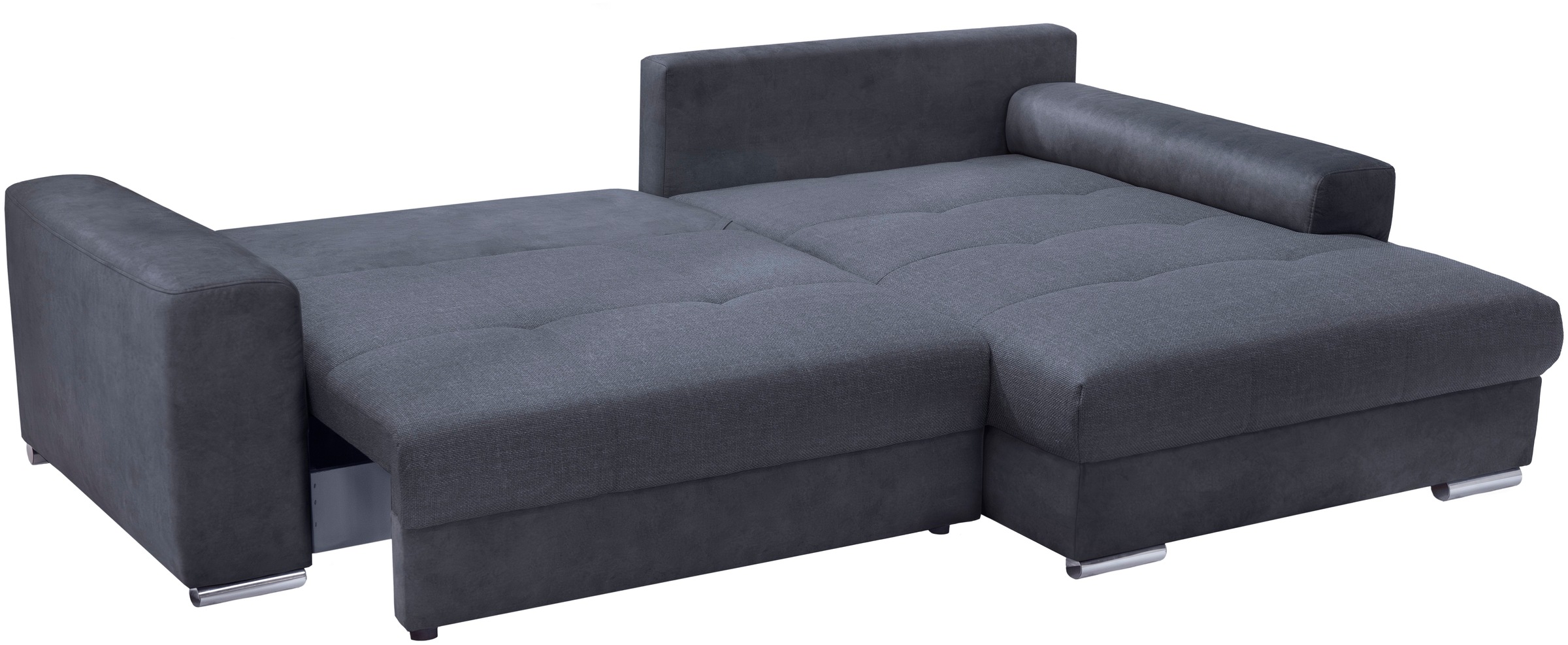 exxpo - sofa fashion Ecksofa »Larnaca, inkl. Bettfunktion und Bettkasten, bequem und komfortabel,«, mit extrabreiten Rückenkissen und 2 Zierkissen