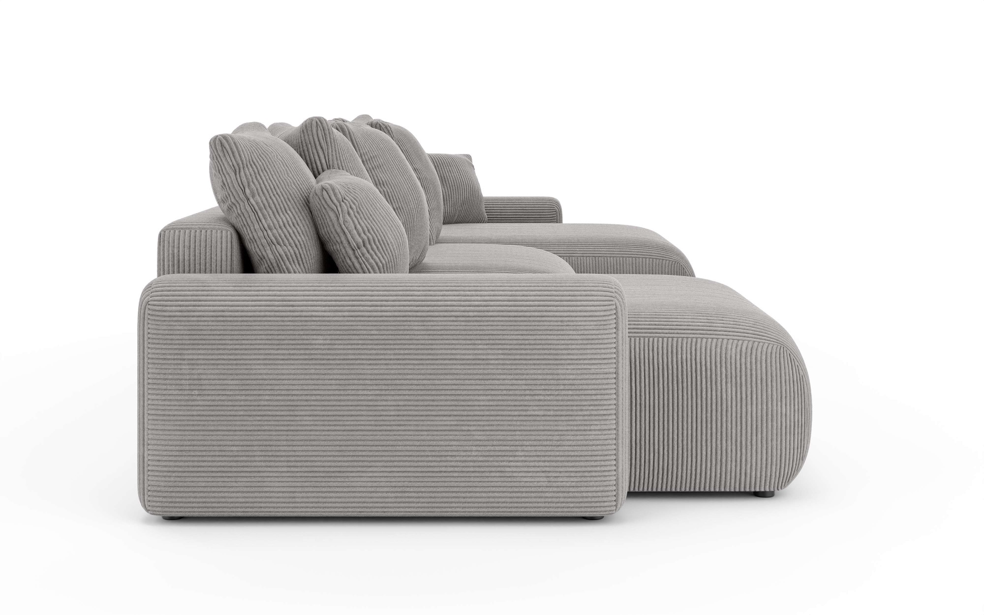 Home affaire Wohnlandschaft »LAKESIDE mit Bettfunktion und Bettkasten, Masse B/T/H: 332,5/142/84 cm«, U‑Form mit vielen Kissen und Wellenunterfederung