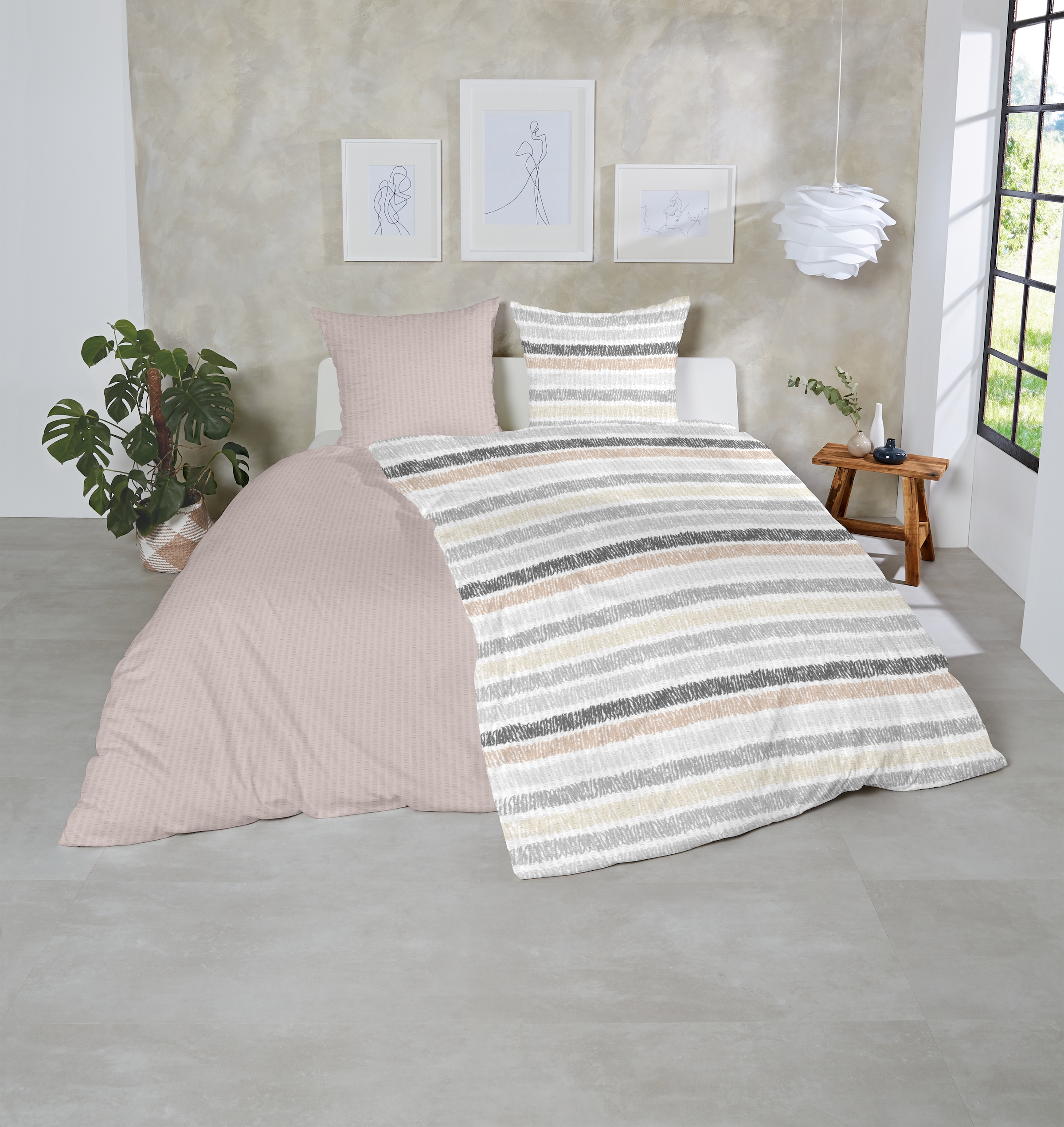 Primera Linge de lit »Soft-Seersucker-Bettwäsche Uni« 2